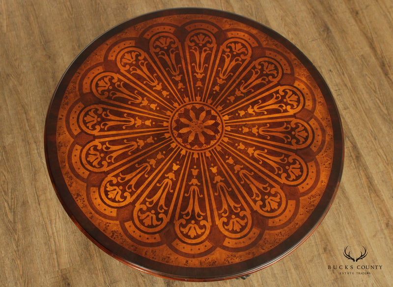 Theodore Alexander Caryatid Iron & Marquetry Top Center Table