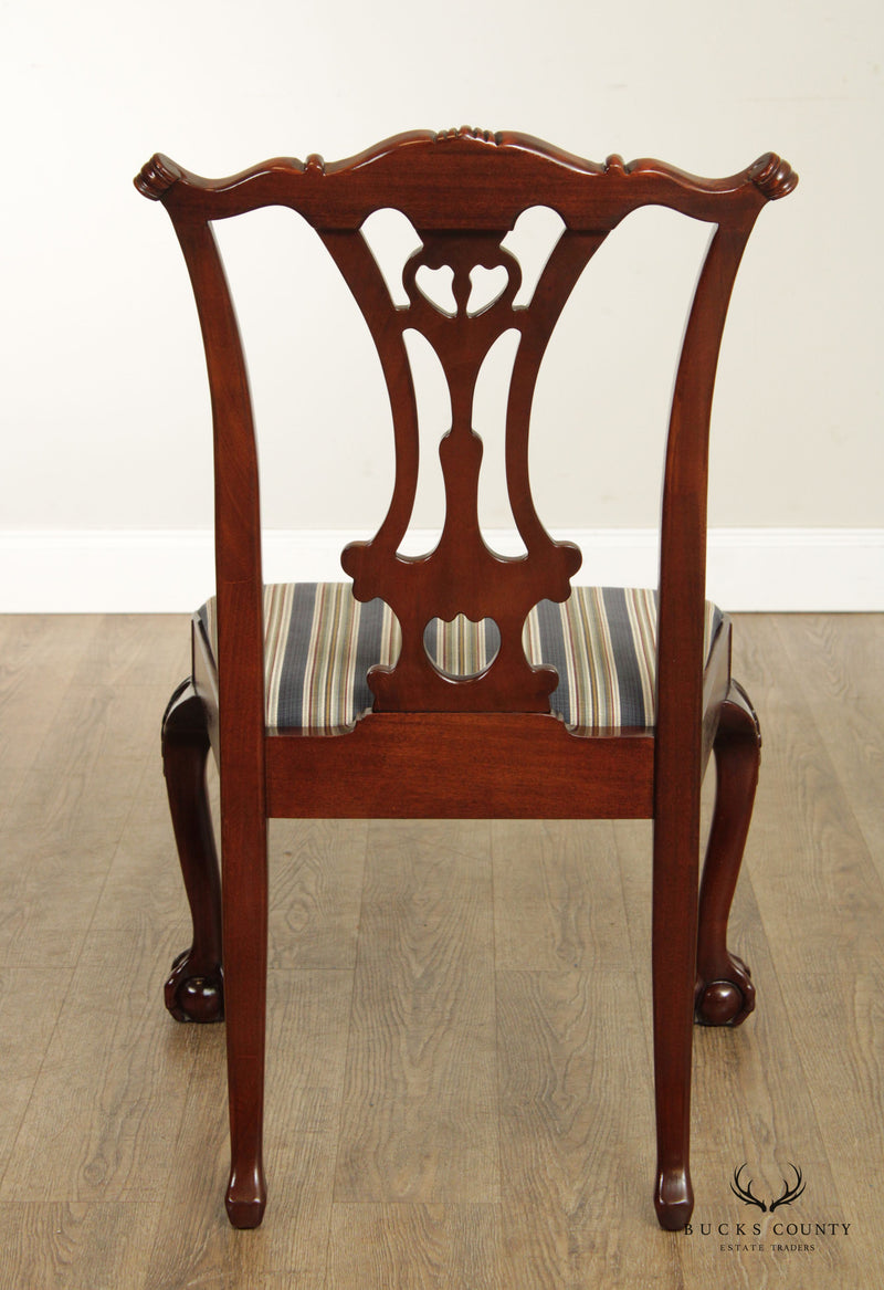 Hickory Manufacturing Chippendale Style Set of 8 Ball and Claw Mahogany Dining Chairs