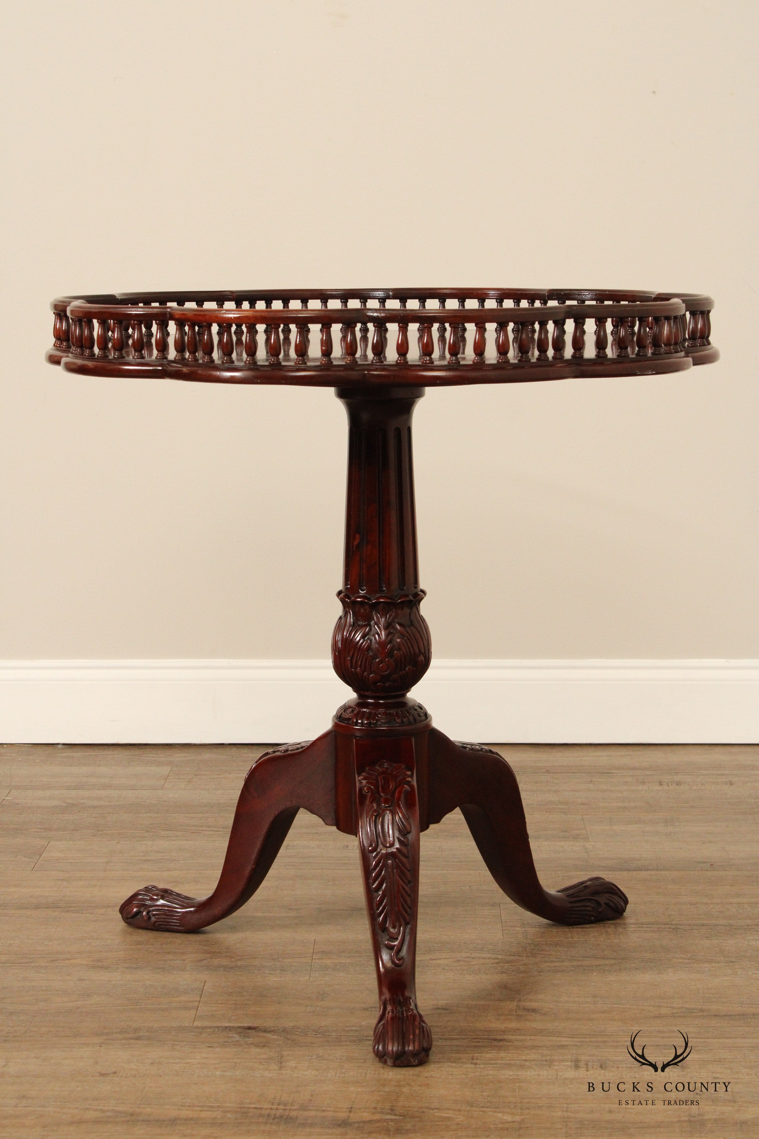 Wellington Hall Carved Mahogany Tea Table