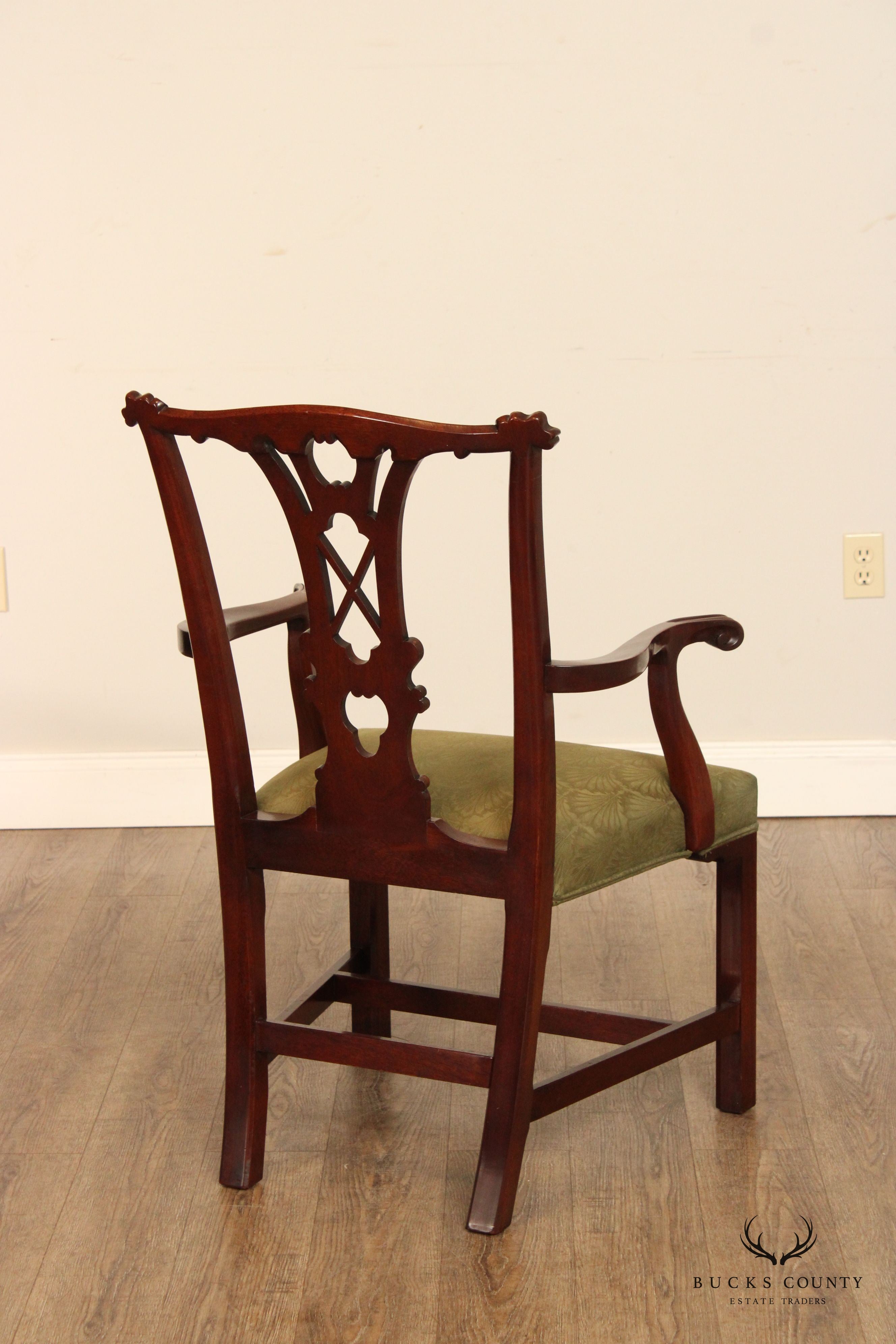 Kindel Furniture Irish Georgian Set of Eight Mahogany Dining Chairs