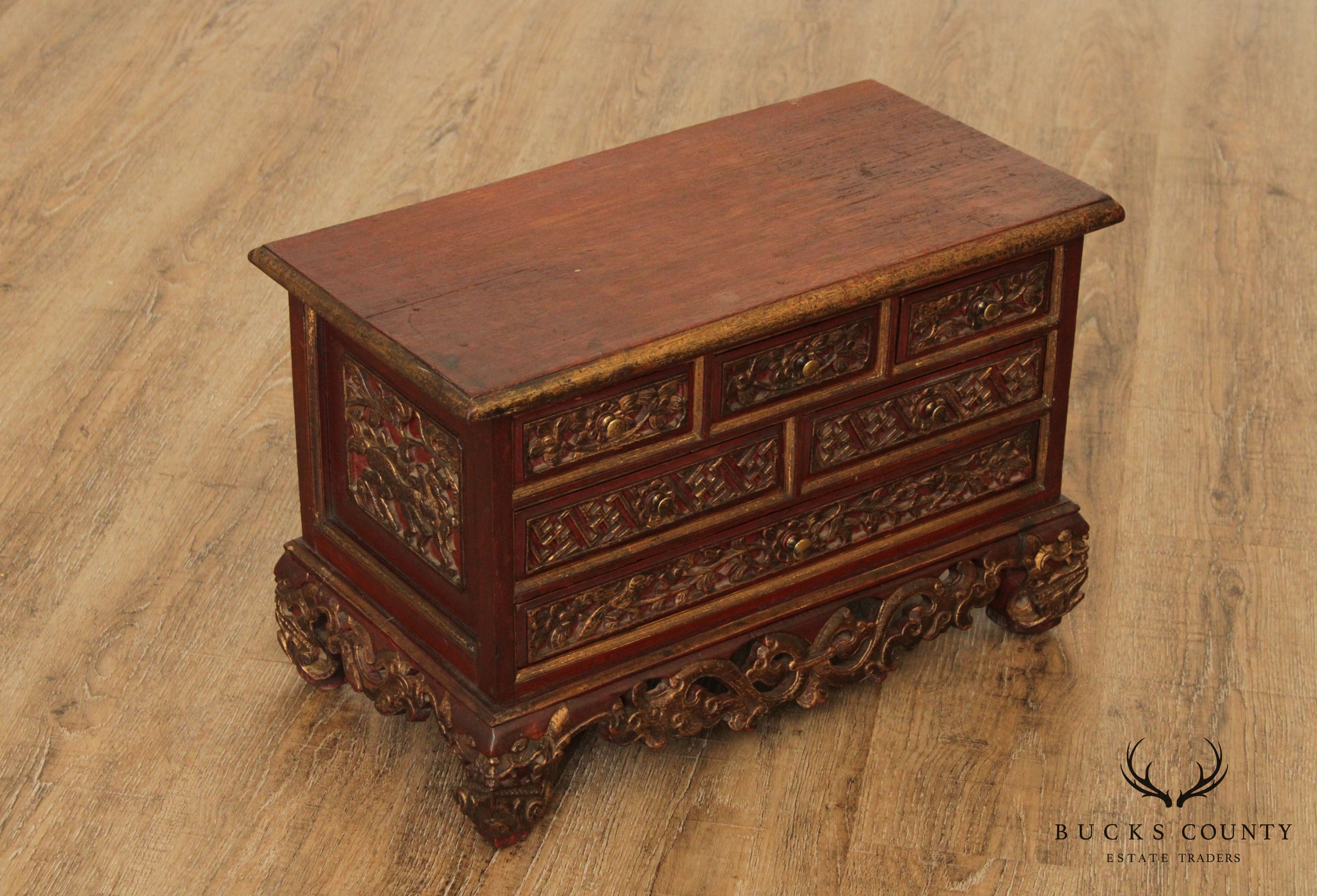 Antique Chinese Hardwood Carved Chest