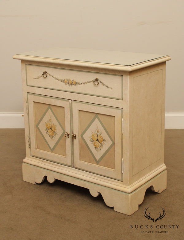 Sidney Arthur Furniture, Hand Painted 2 Door Side Cabinet, Nightstand
