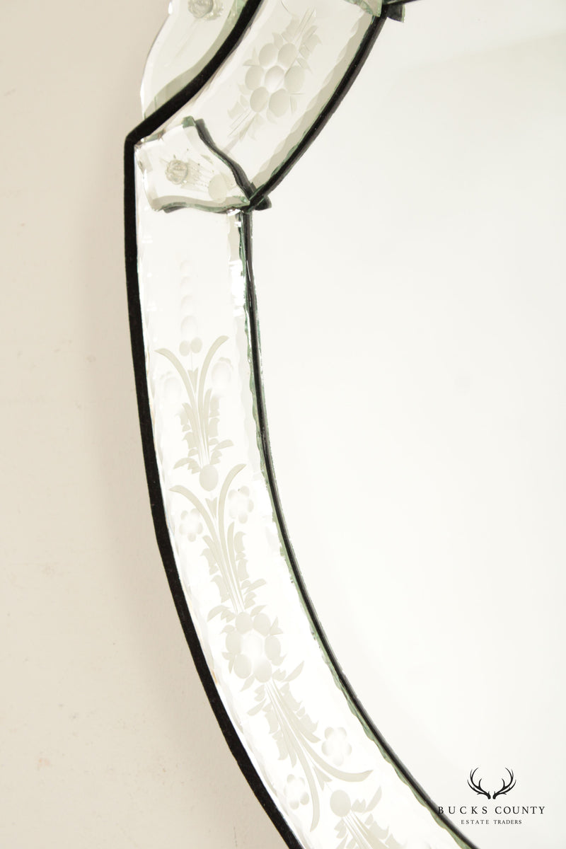 Venetian Style Shield Form Wall Mirror