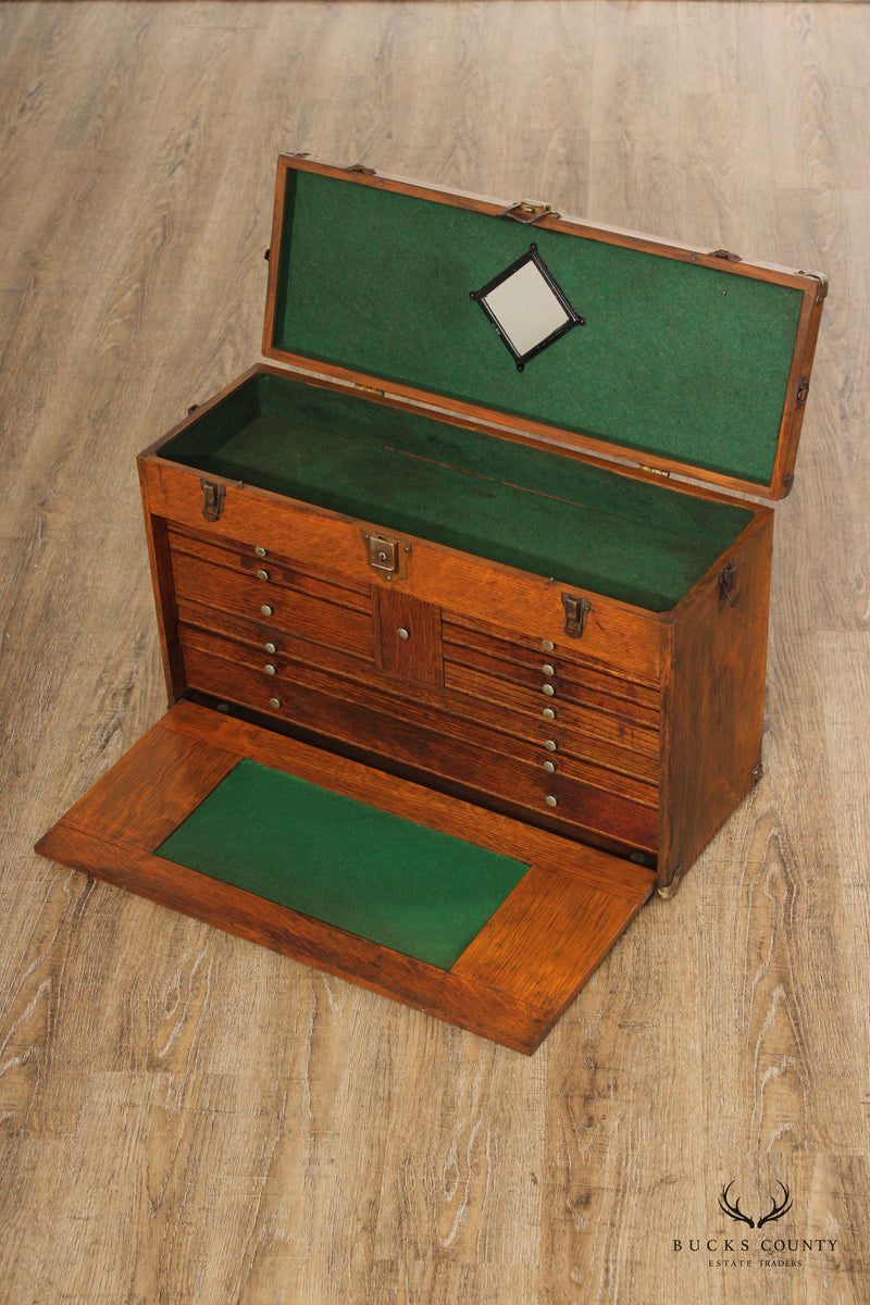 H. Gerstner & Sons Vintage Oak Wood Machinist Tool Chest Box – Bucks County  Estate Traders