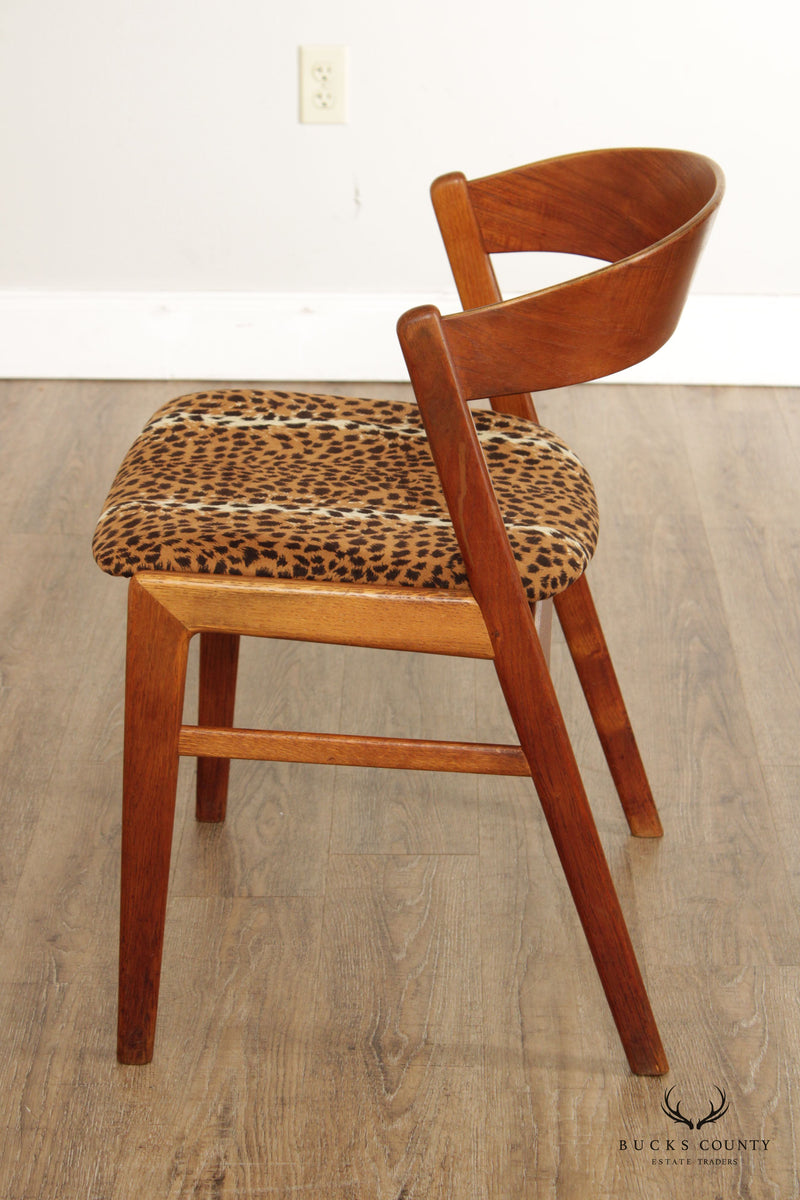 Erik Kirkegaard Danish Modern Pair of Teak Dining Chairs