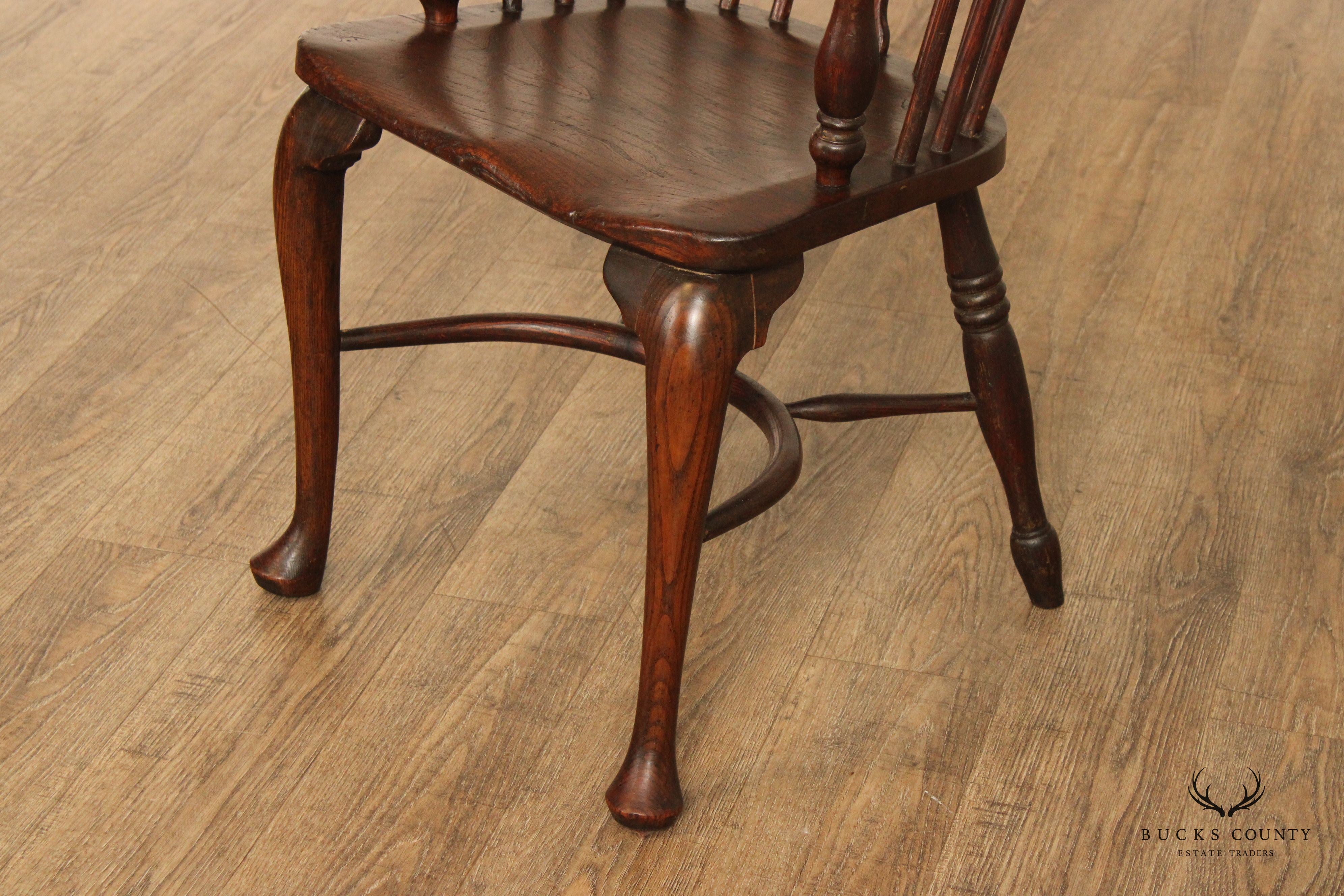 Antique English Elm Windsor Armchair