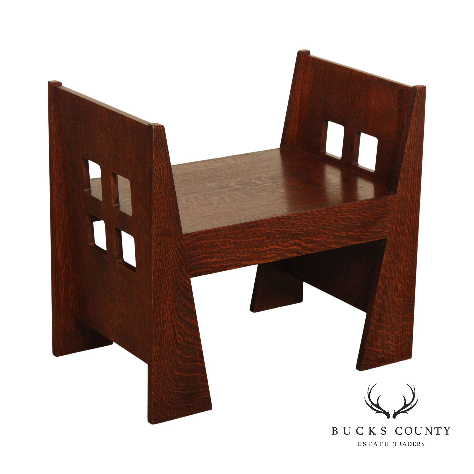 Stickley Mission Collection Oak Limbert Bench