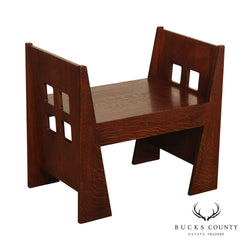 Stickley Mission Collection Oak Limbert Bench