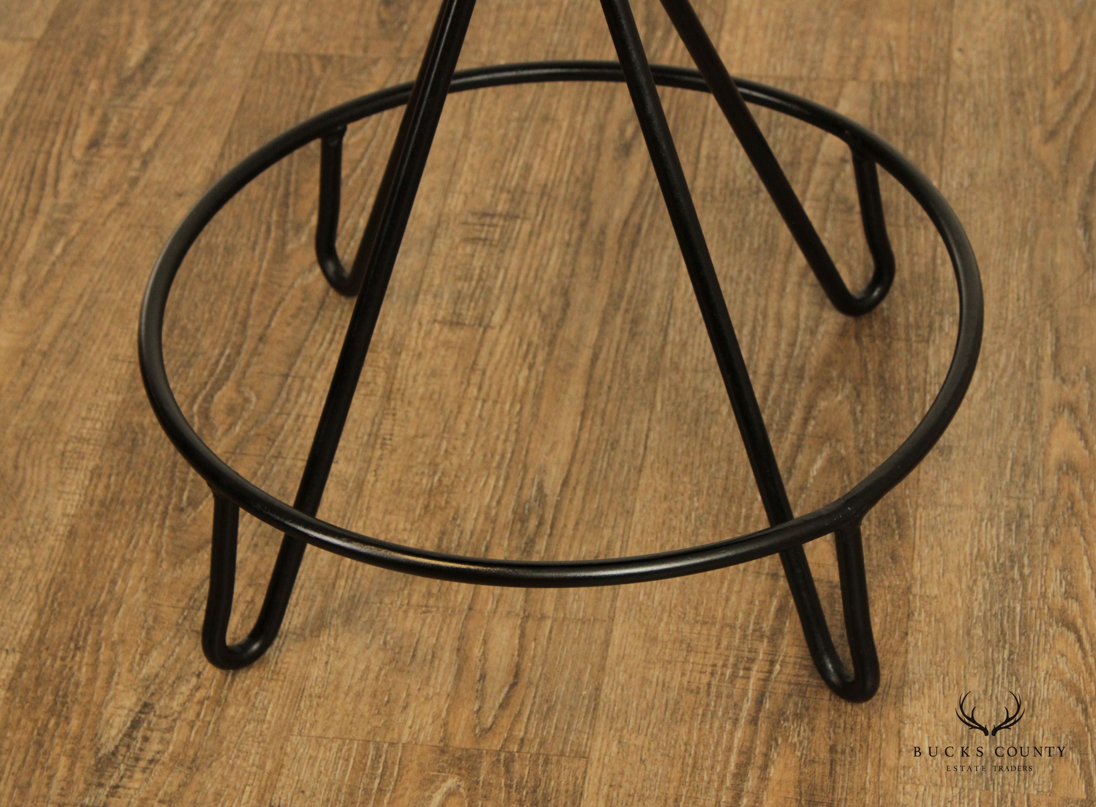 Mid Century Modern Wrought Iron Hairpin Stool