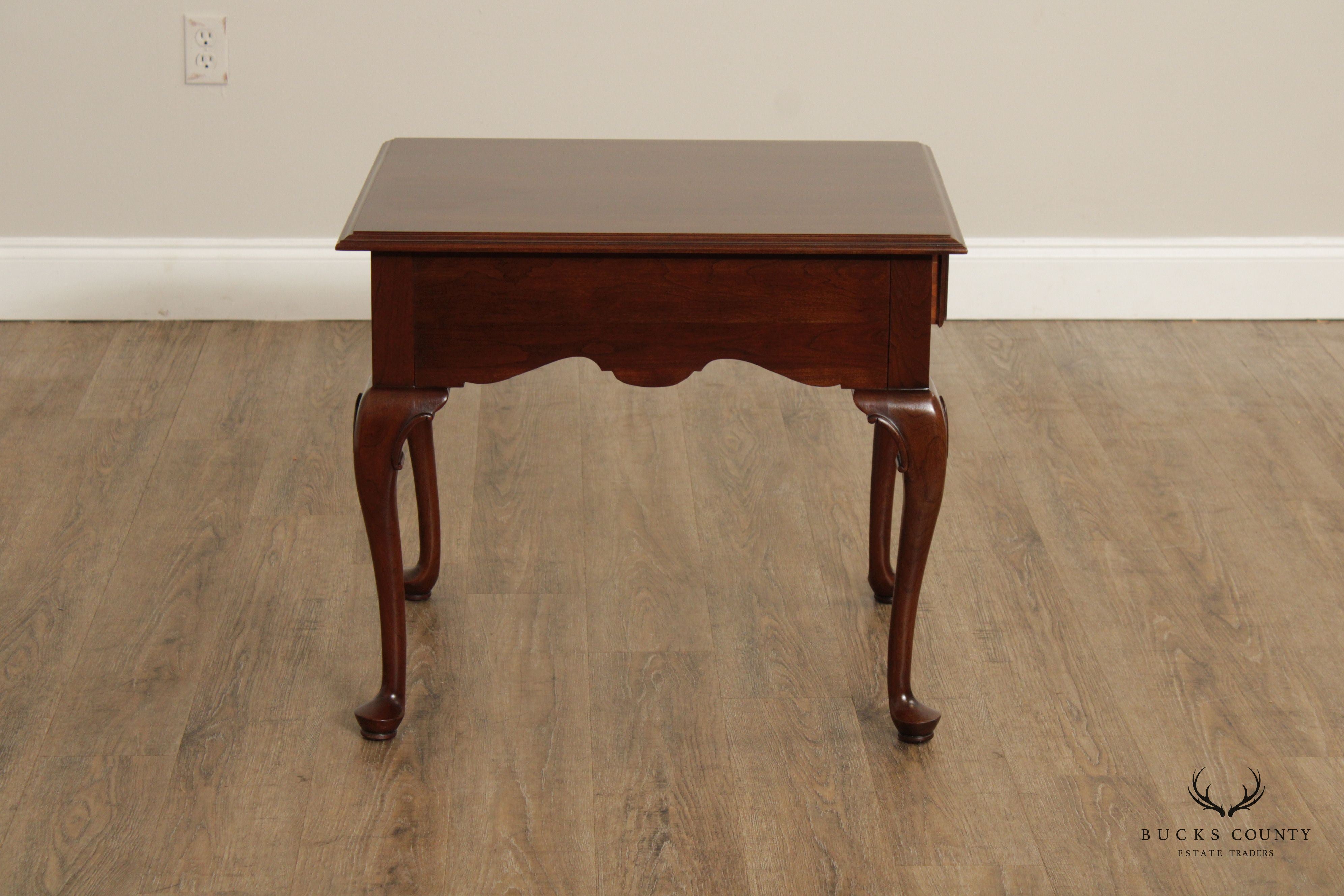 Ethan Allen 'Georgian Court' Queen Anne Style Cherry End Table