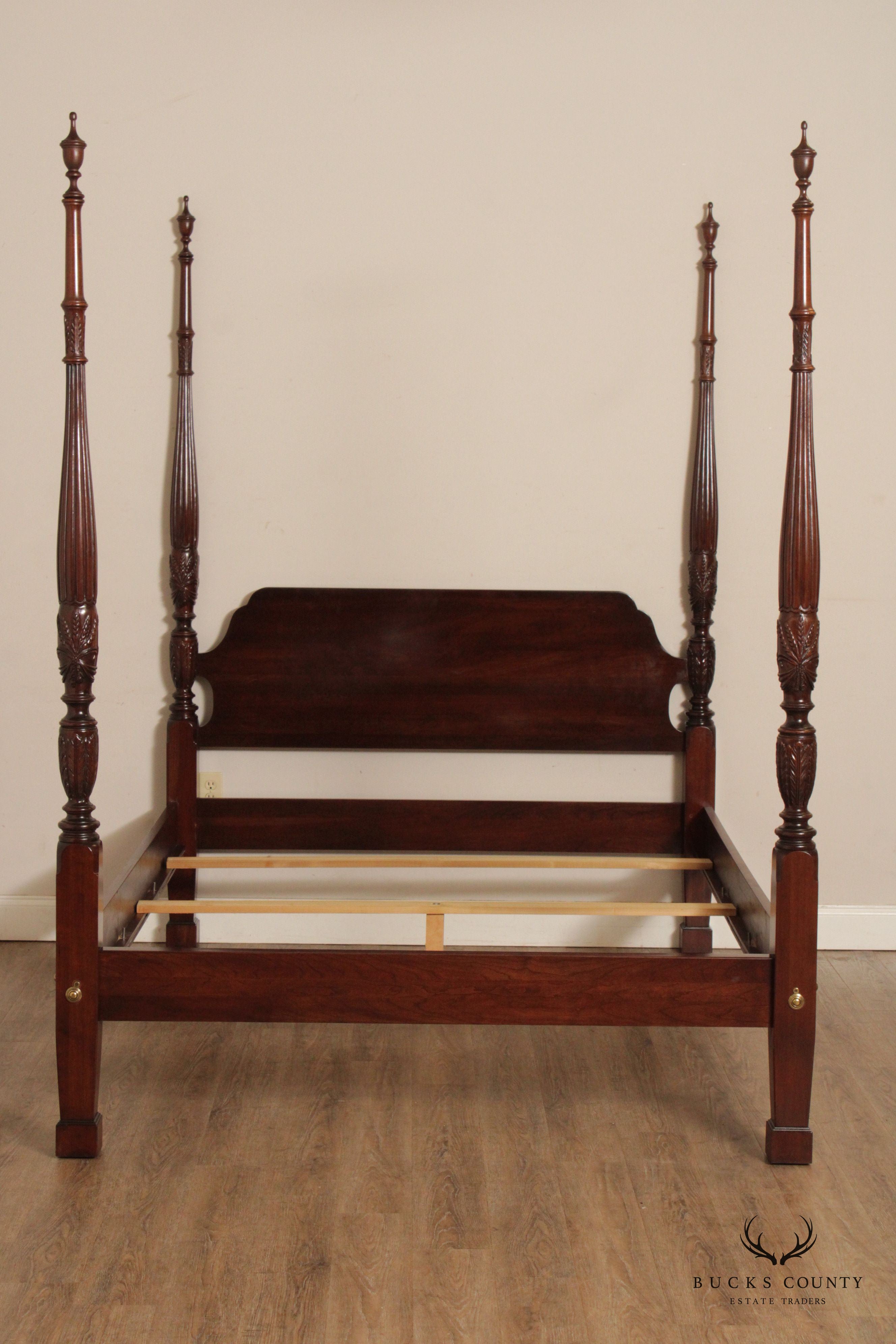 Ethan Allen 'Georgian Court' Queen Size Cherry Poster Bed