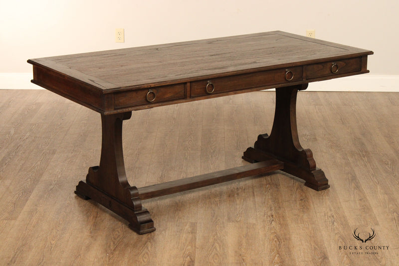 Hekman Trestle Base Three Drawer Writing Desk