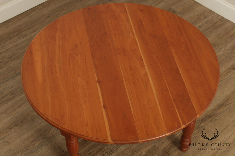 Tom Seely Hand Crafted Solid Cherry Round Coffee Table
