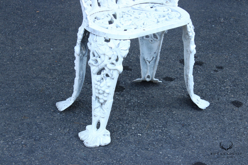 Victorian Style Cast Aluminum Grapevine Pattern Outdoor Garden Chair