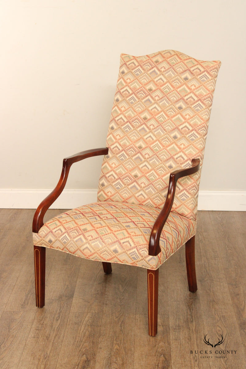 Southwood Federal Style Inlaid Mahogany 'SPNEA' Lolling Chair