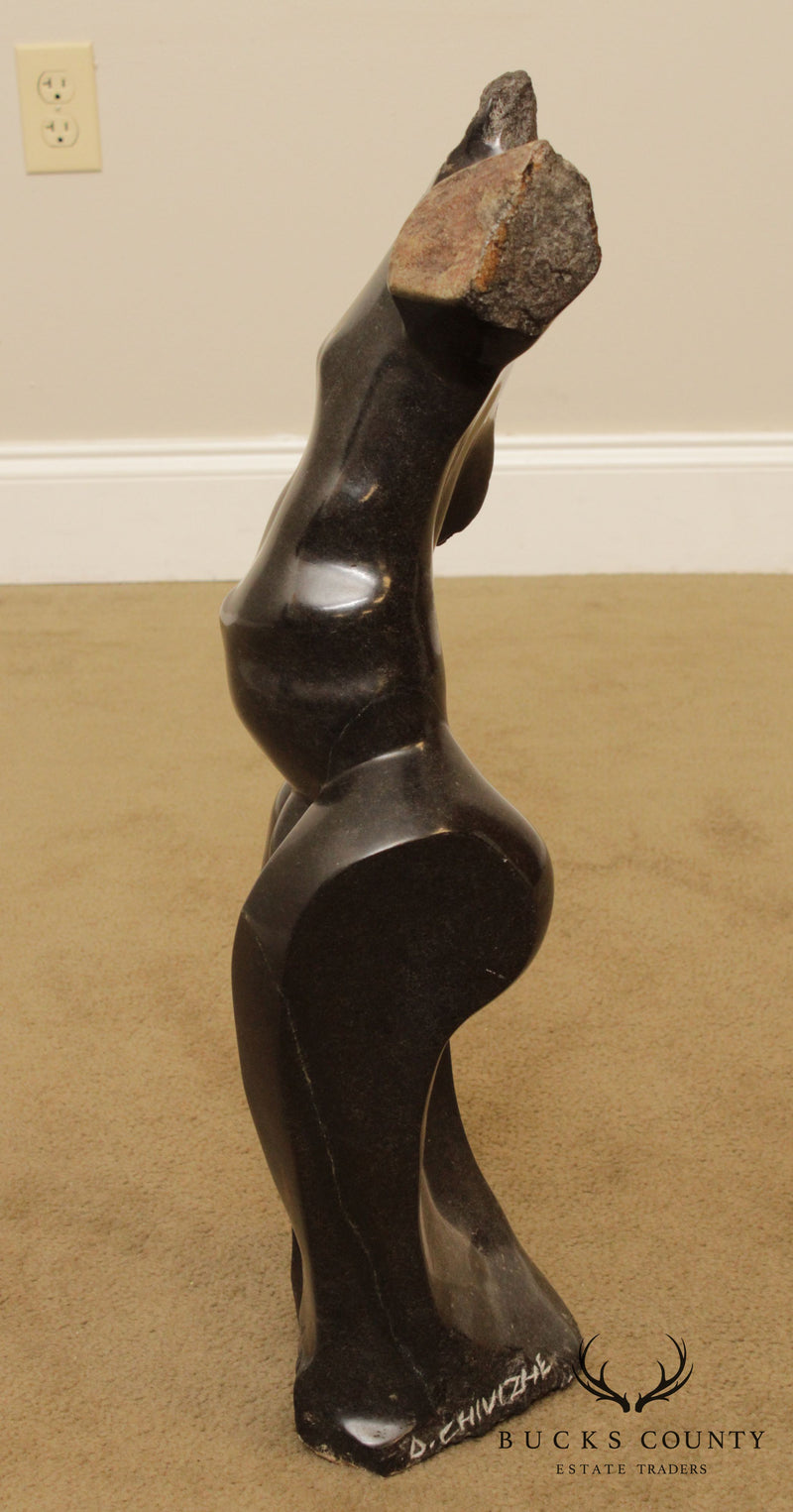Dawson Chivizhe Abstract Form Shona Stone Sculpture