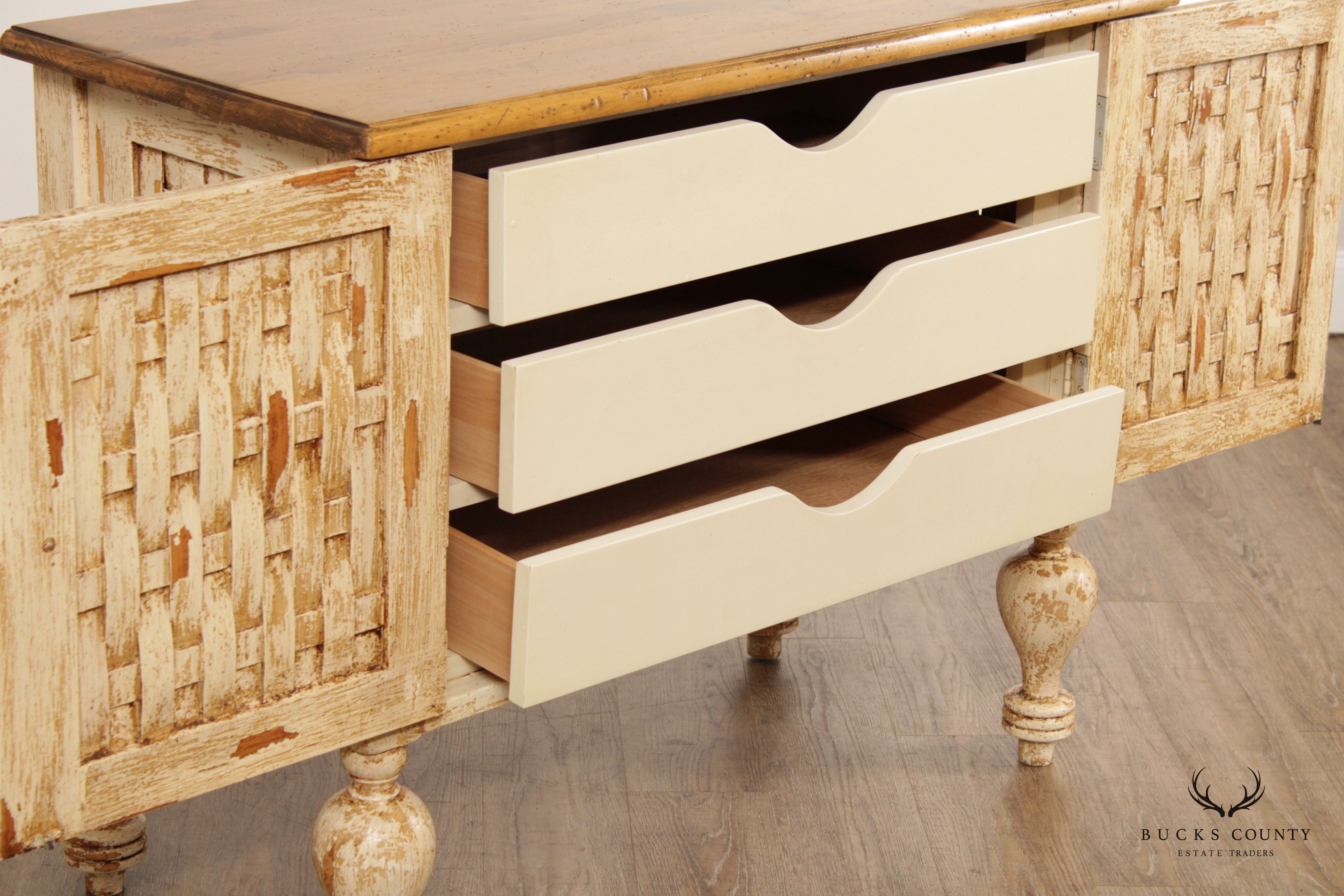 European Rustic Style Cabinet Chest of Drawers