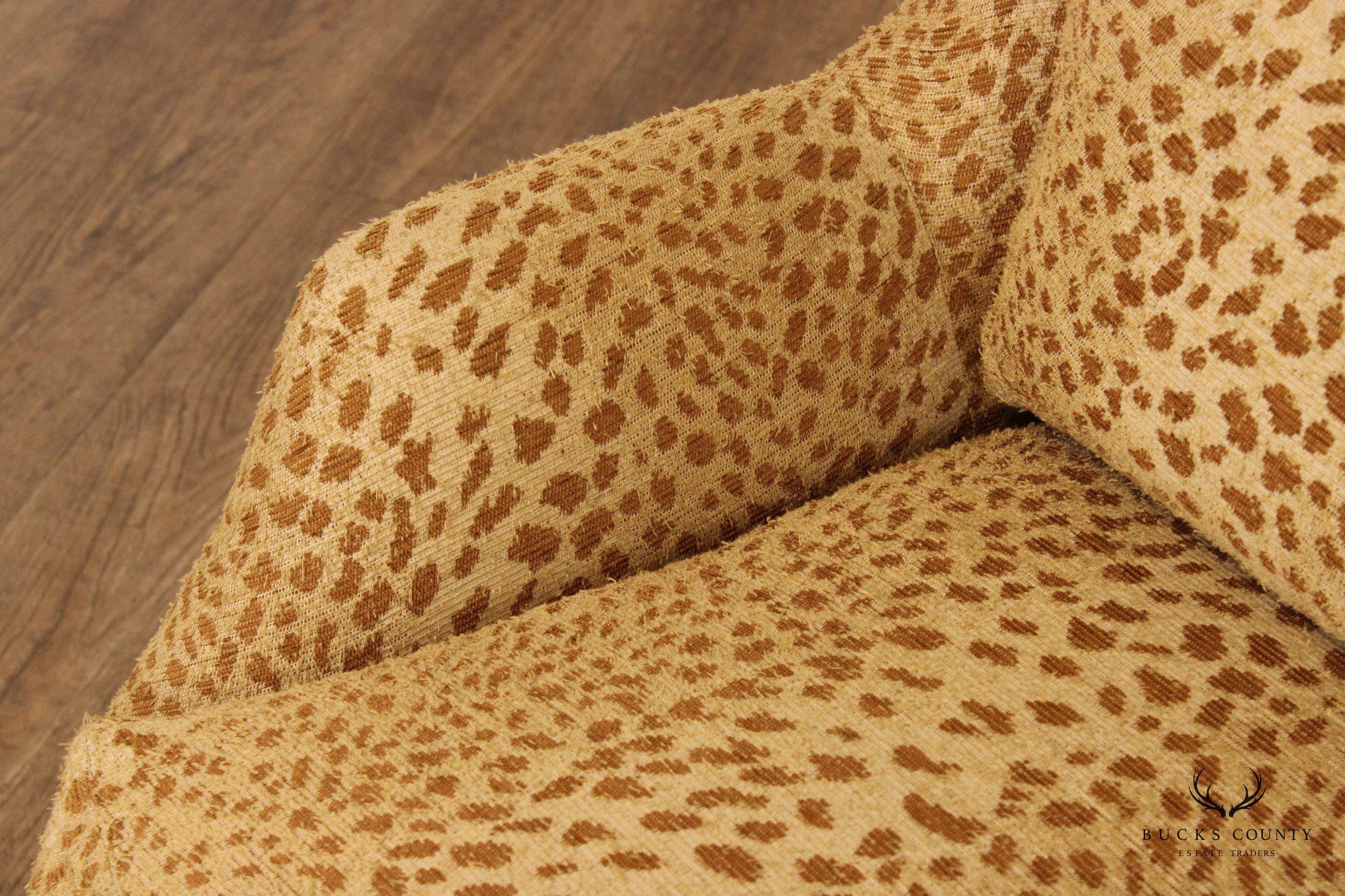 Hickory White Leopard Print Upholstered Club Chair