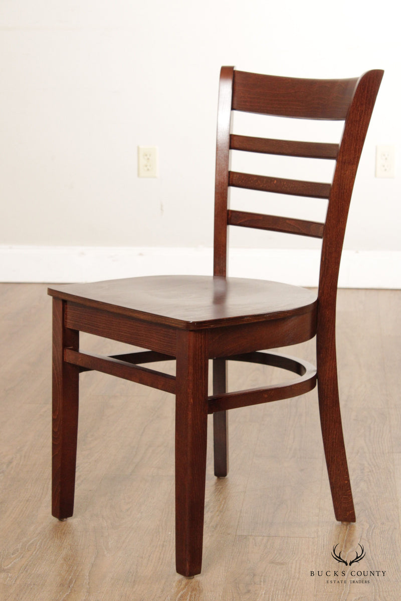 Transitional Style Set of Four Ladderback Dining Side Chairs