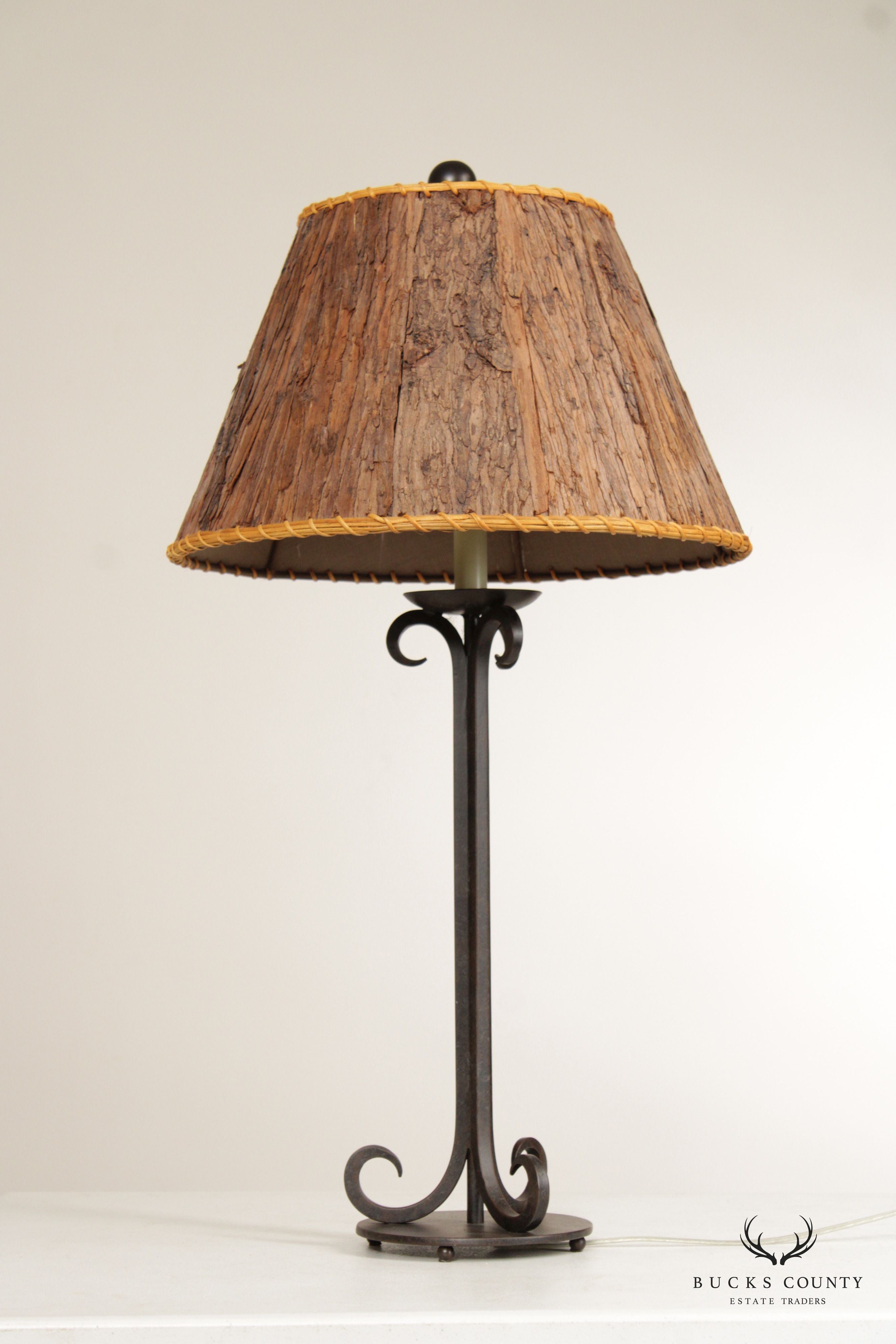 The Natural Light Rustic Style Wrought Iron Table Lamp