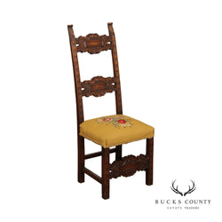 Antique Renaissance Revival Carved Accent Chair
