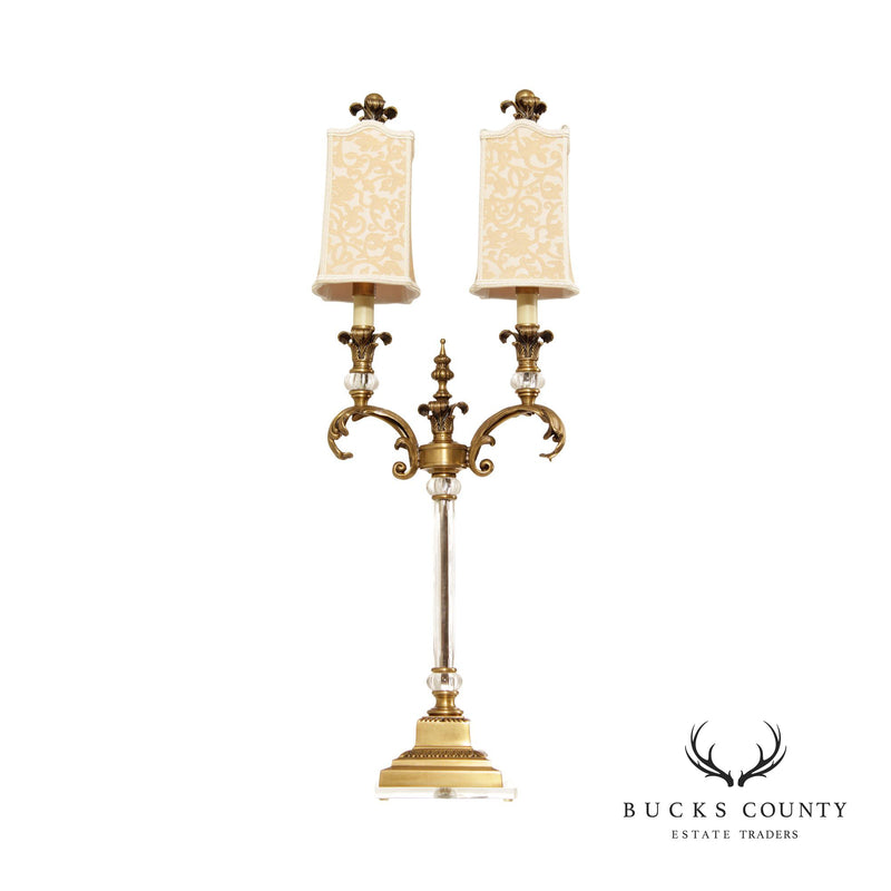 Hollywood Regency Brass and Crystal 7-Light Chandelier – Bucks County  Estate Traders