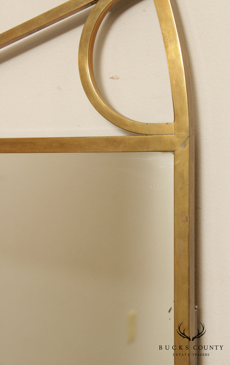 Vintage Hollywood Regency Brass Arch Mirror