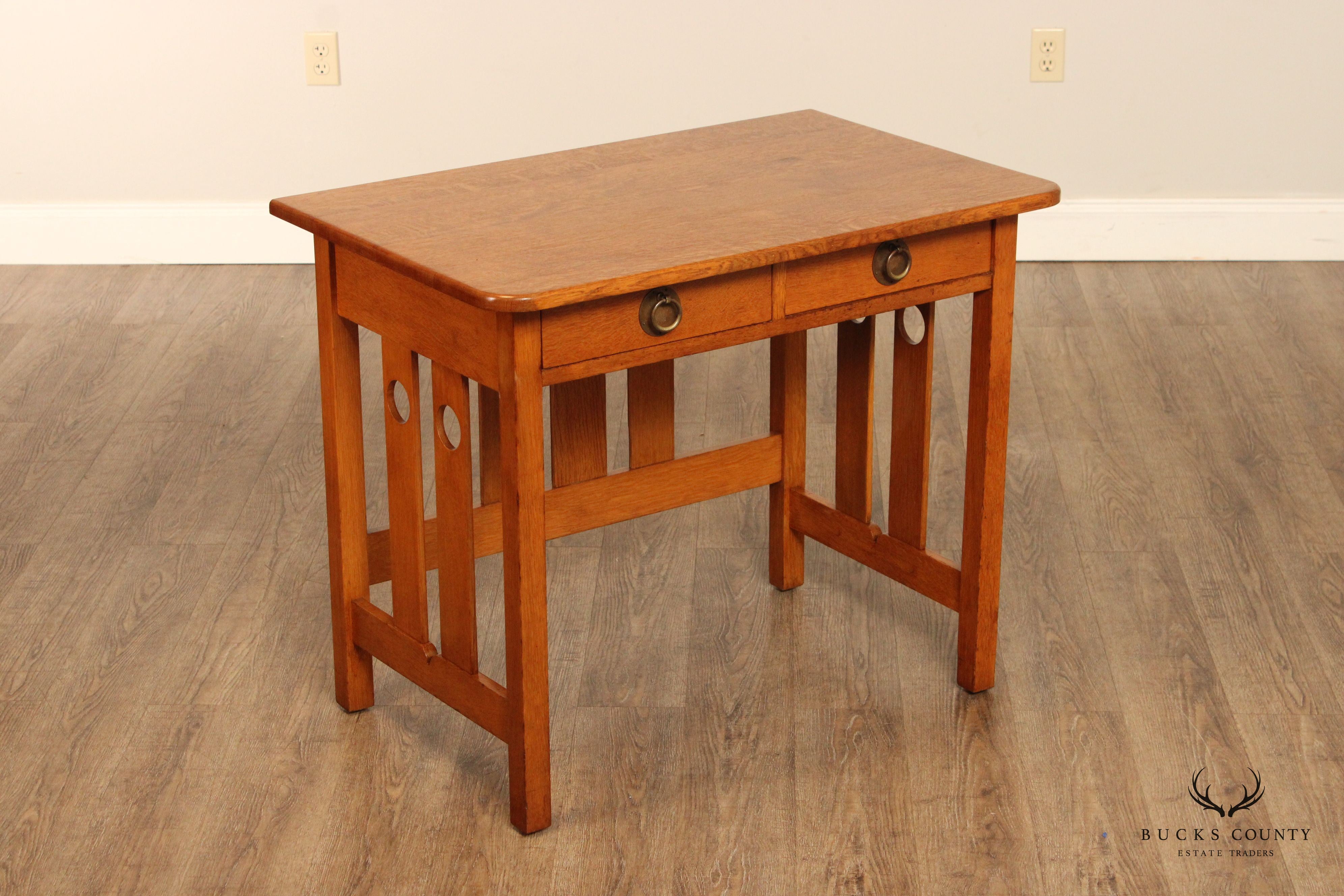 Stickley Brothers Antique Mission Oak Writing Desk