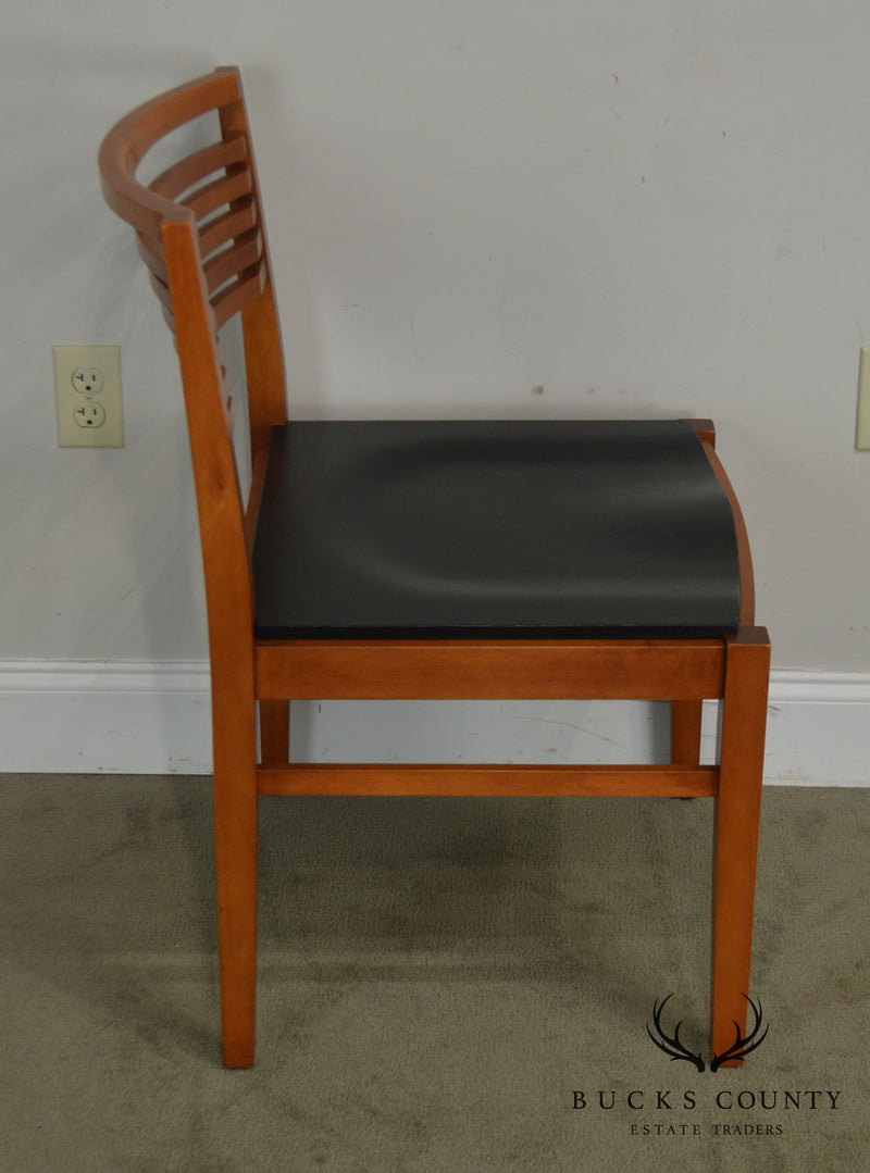 Knoll Studios Pair Ladderback Cherry Ricchio Side Chairs
