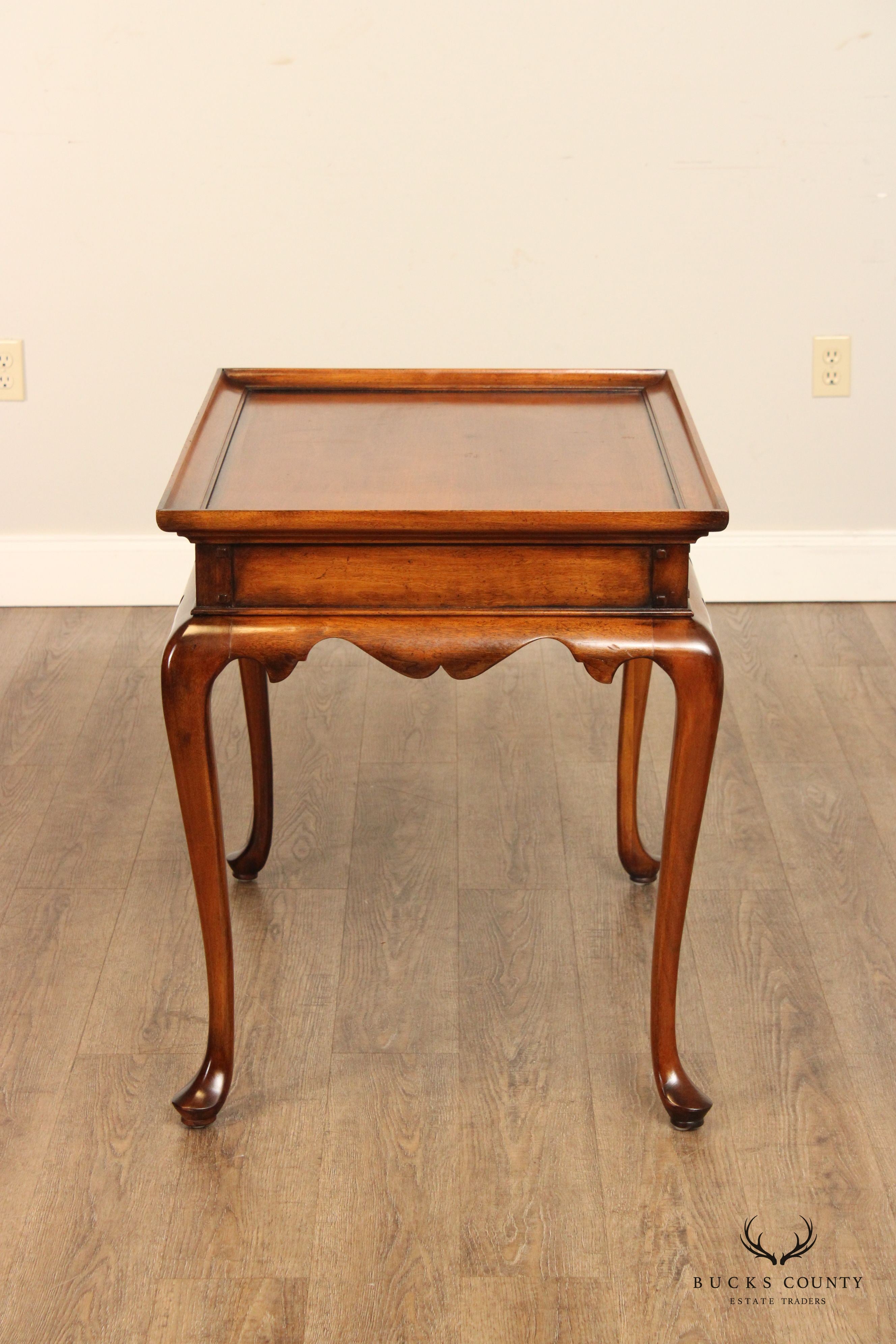 Ralph Lauren Queen Anne Style Walnut Tea Table