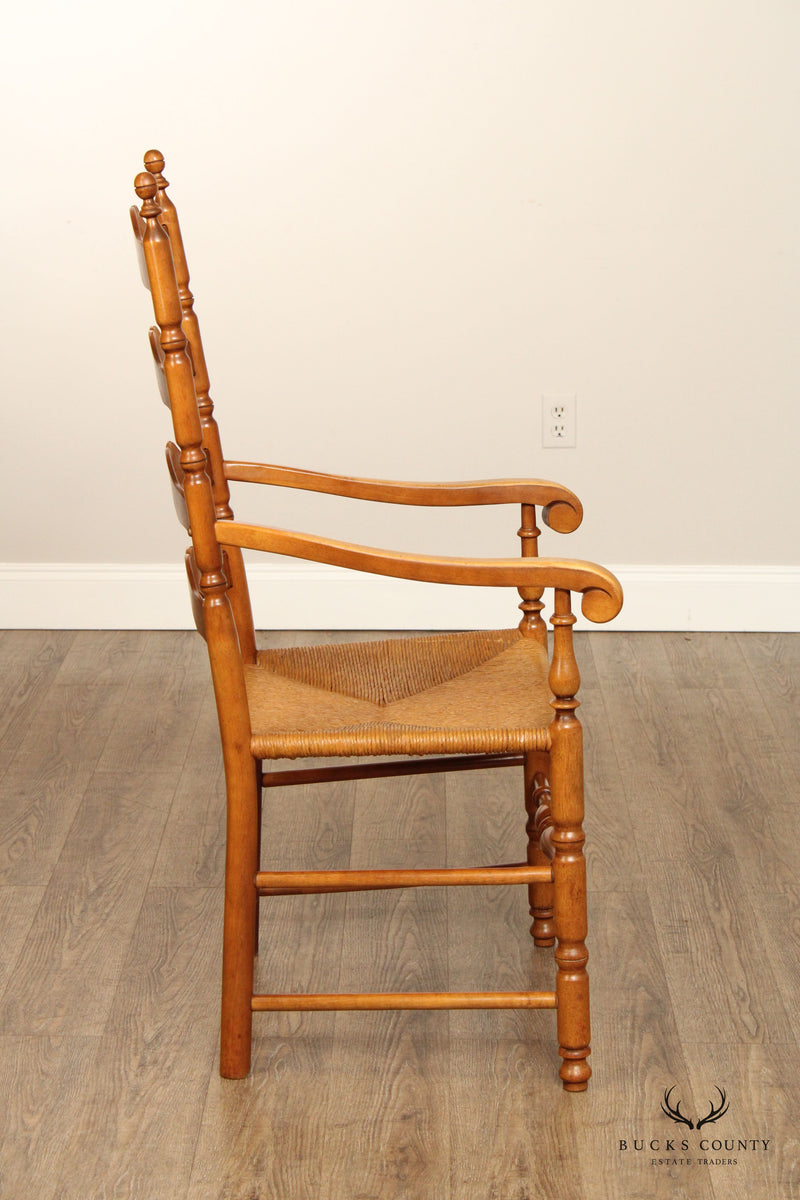Vintage MapleRush Seat Ladder Back Armchair