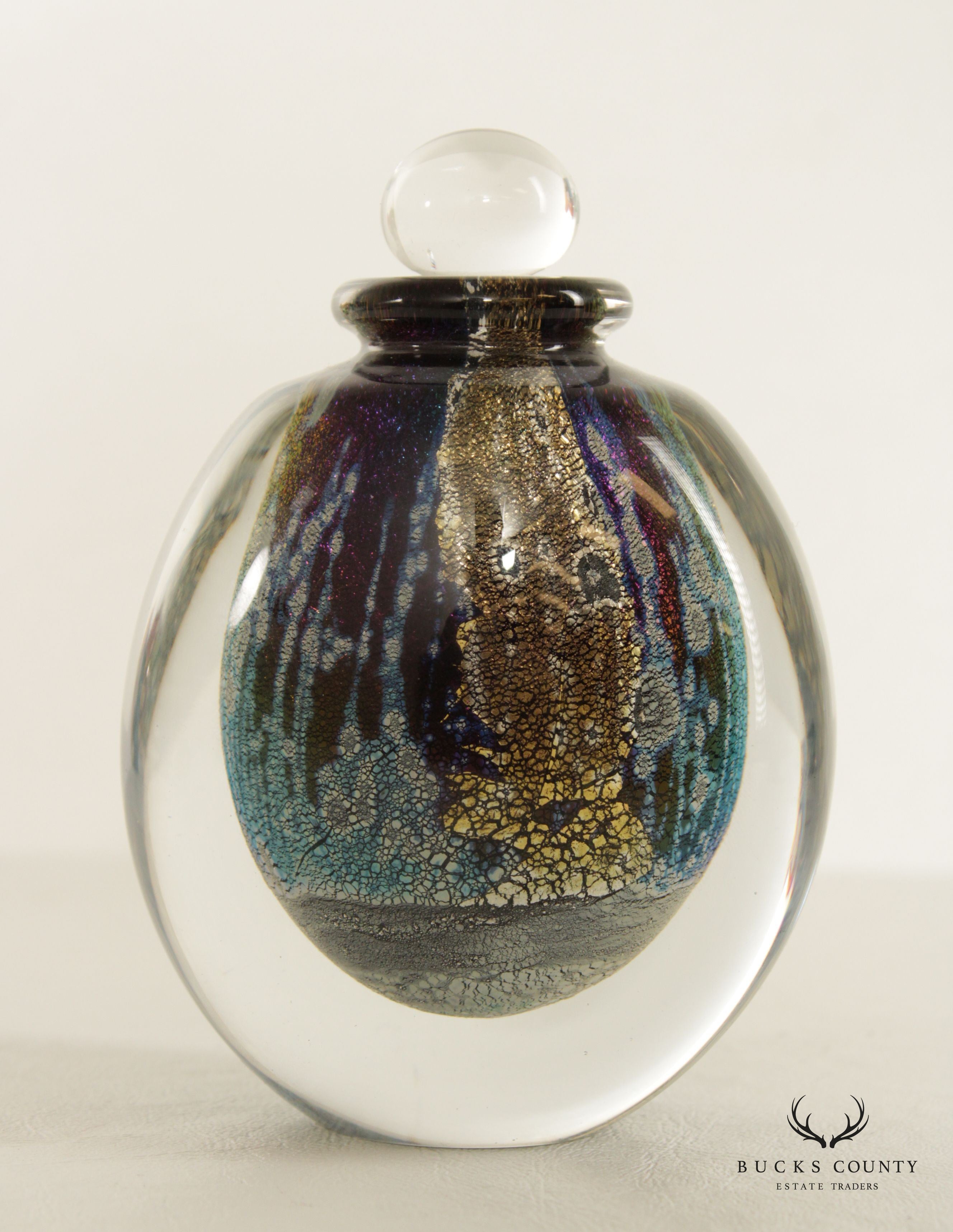 Robert Eickholt Blown Glass Perfume Bottle