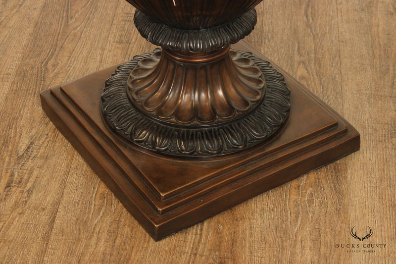 Roman Classical Style Pair of Palatial Bronze Urns