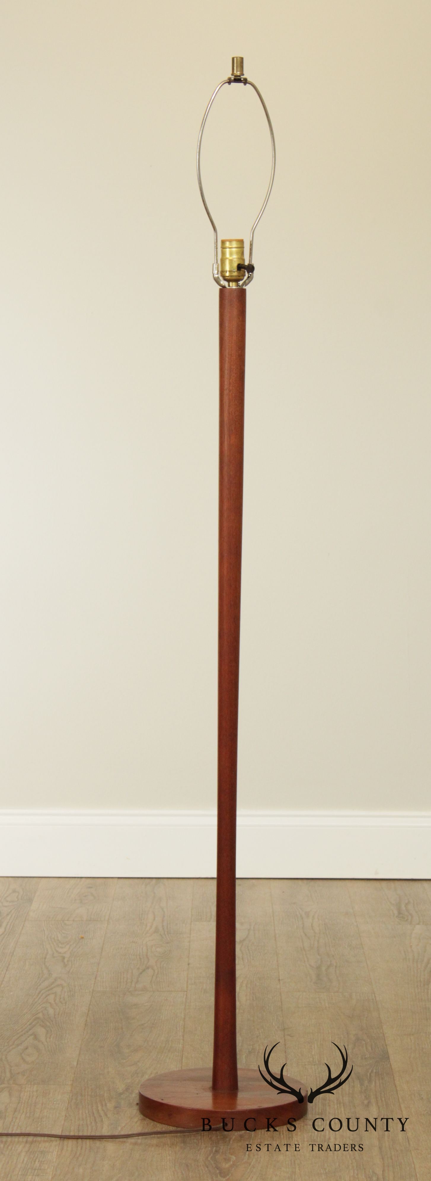 1960's Vintage Danish Modern Style Teak Floor Lamp