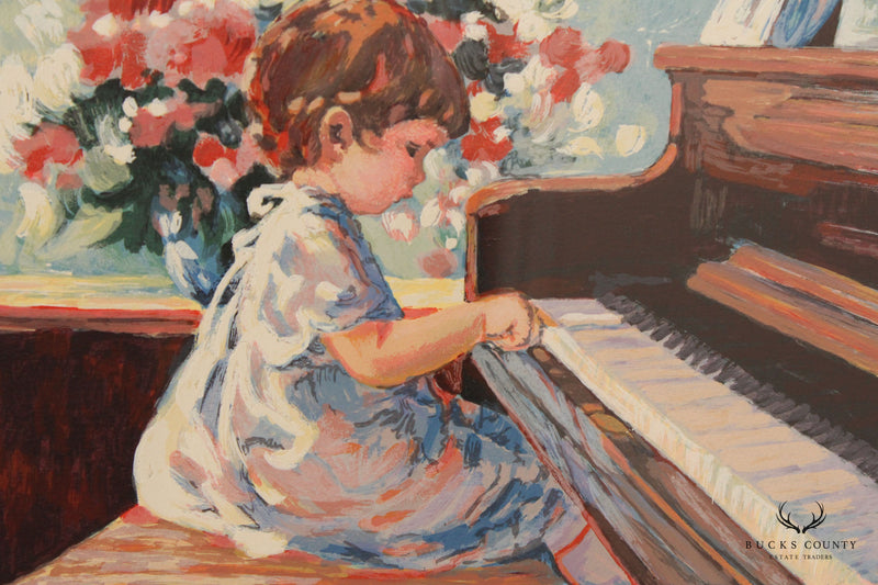 Corinne Hartley 'Piano Lessons' Artist Proof Serigraph