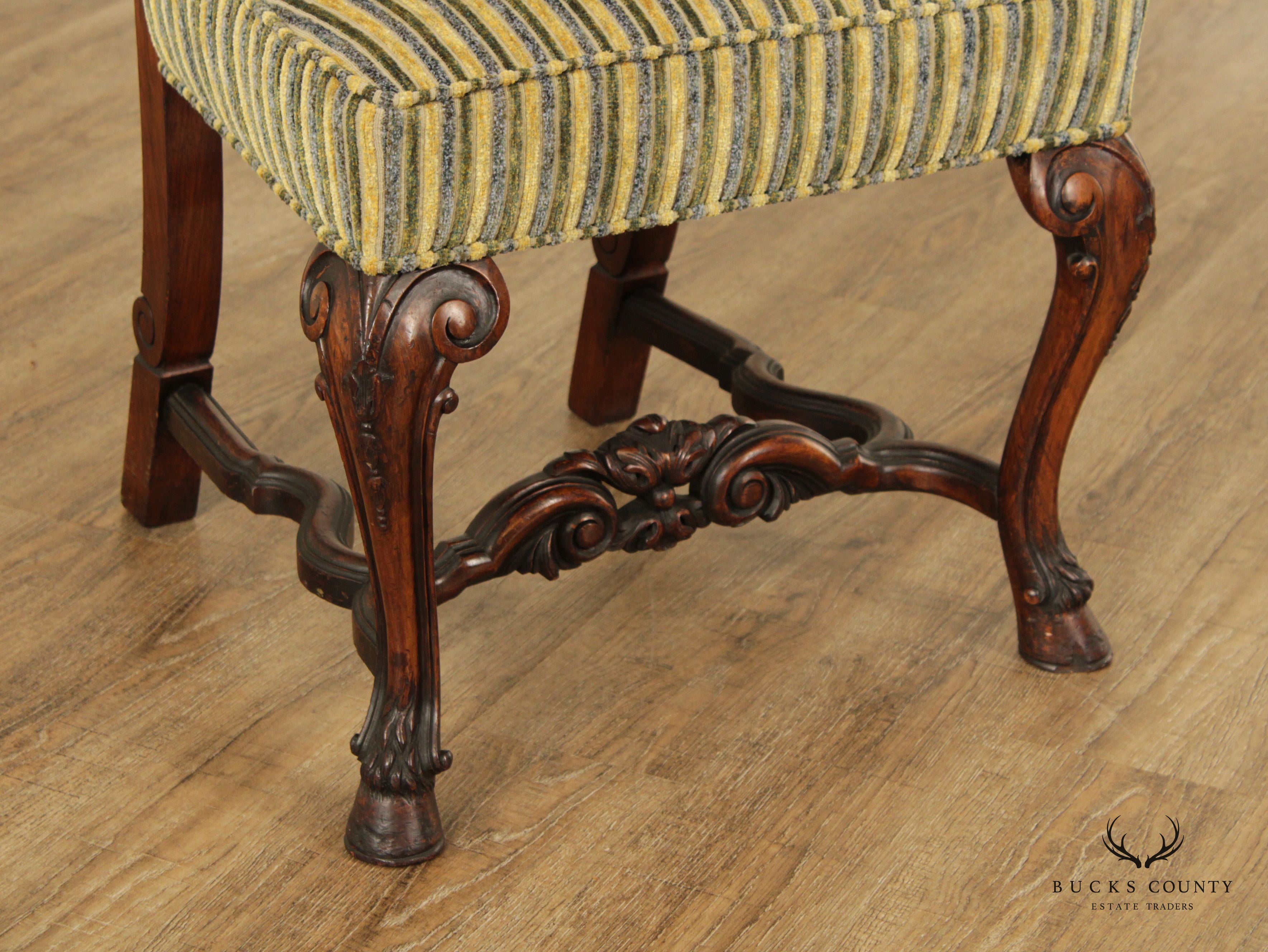 Portuguese Rococo Style Carved Dining Side Chair