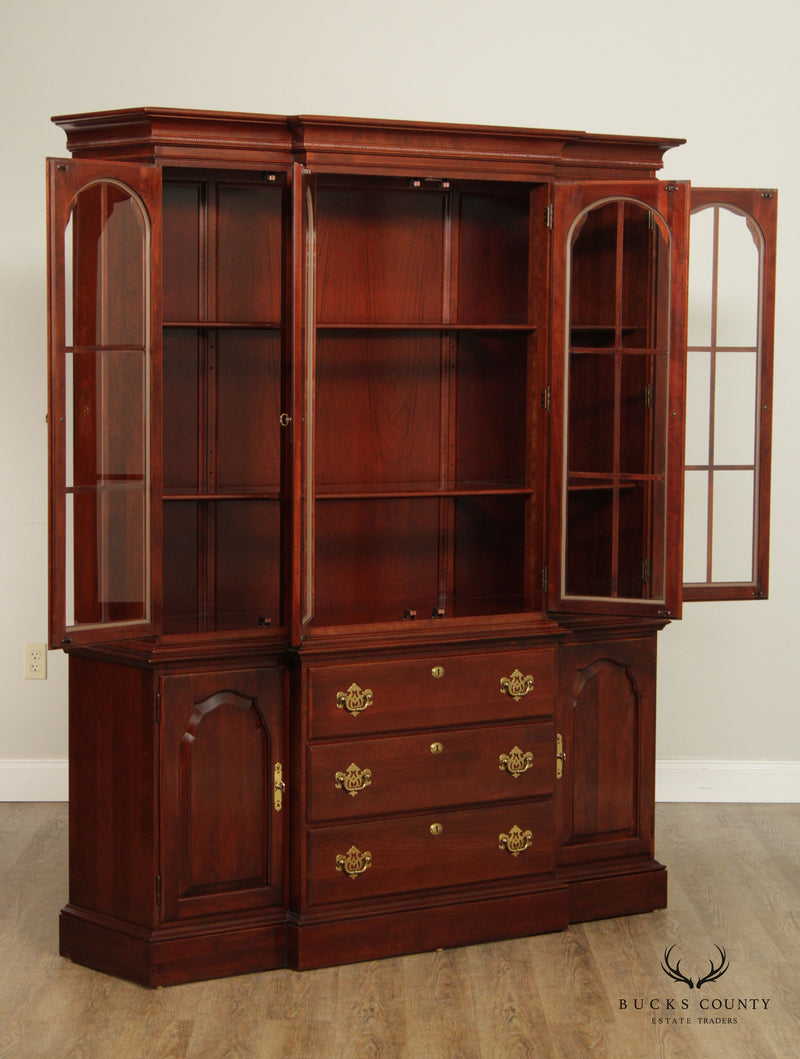 Knob Creek Chippendale Style Cherry China Display Cabinet Bookcase