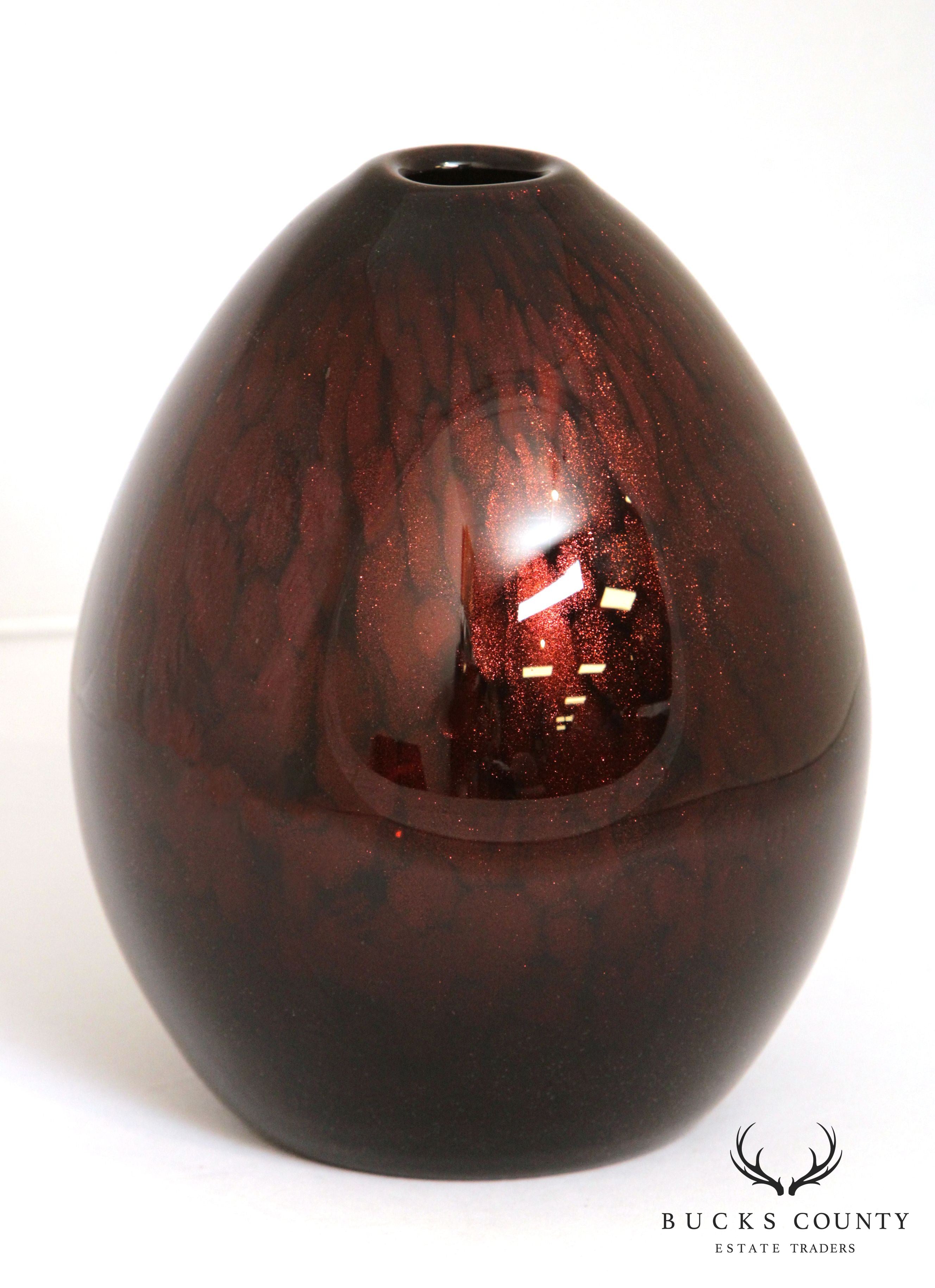 Vintage Handblown Glass Art Vase