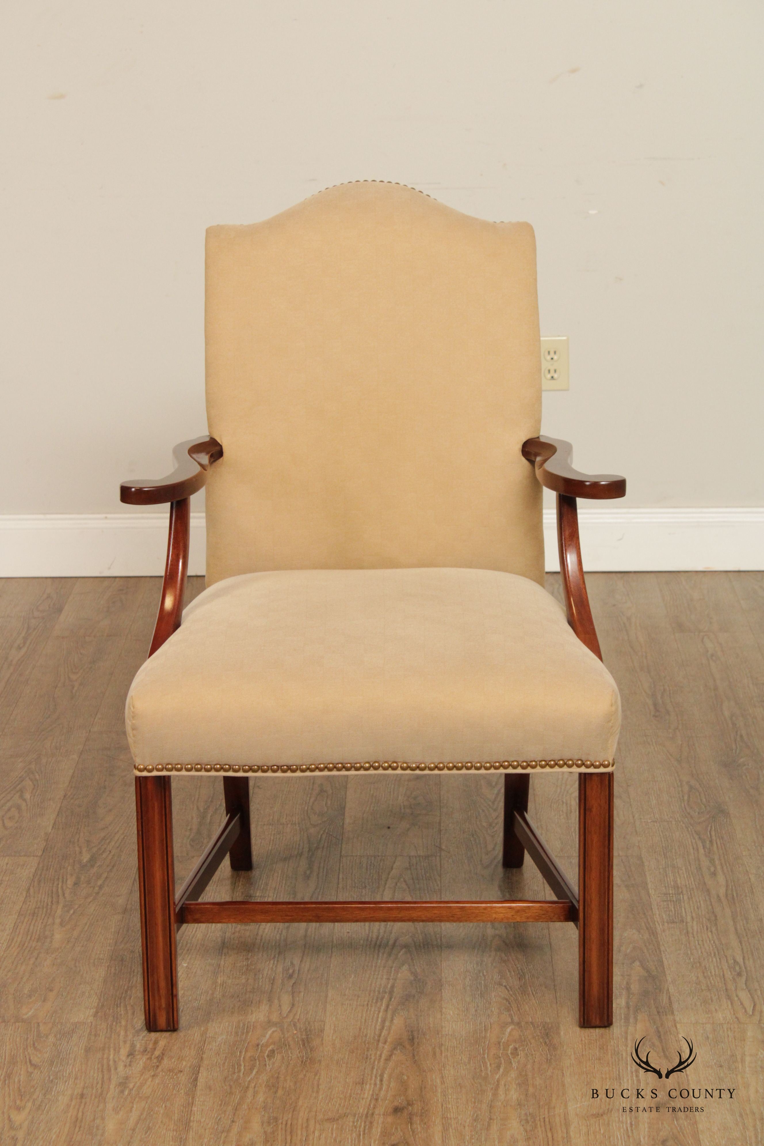 Chippendale Style Mahogany Frame Lolling Armchair