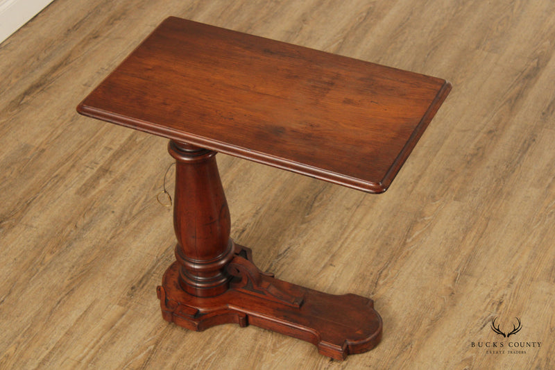 Antique Victorian Walnut Adjustable Height Reading Table