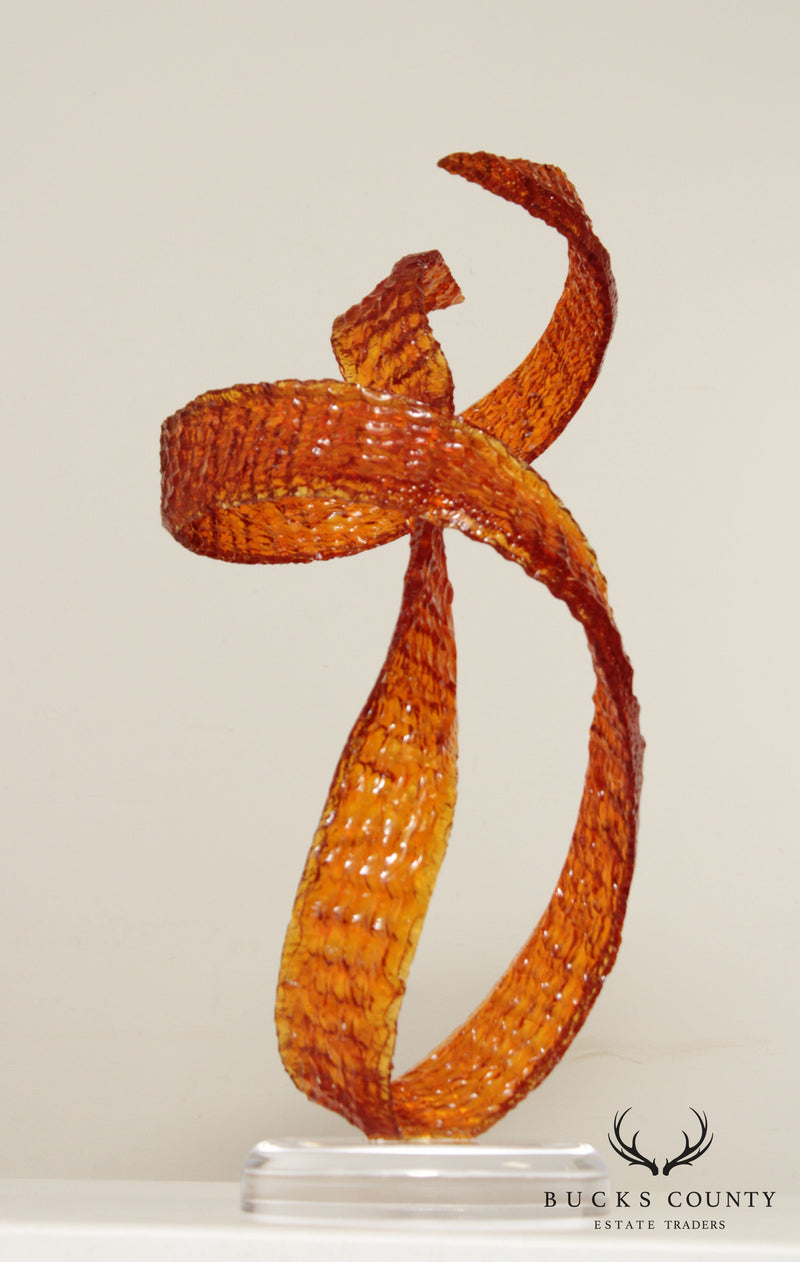Abstract Lucite Sculpture By Shlomi Haziza