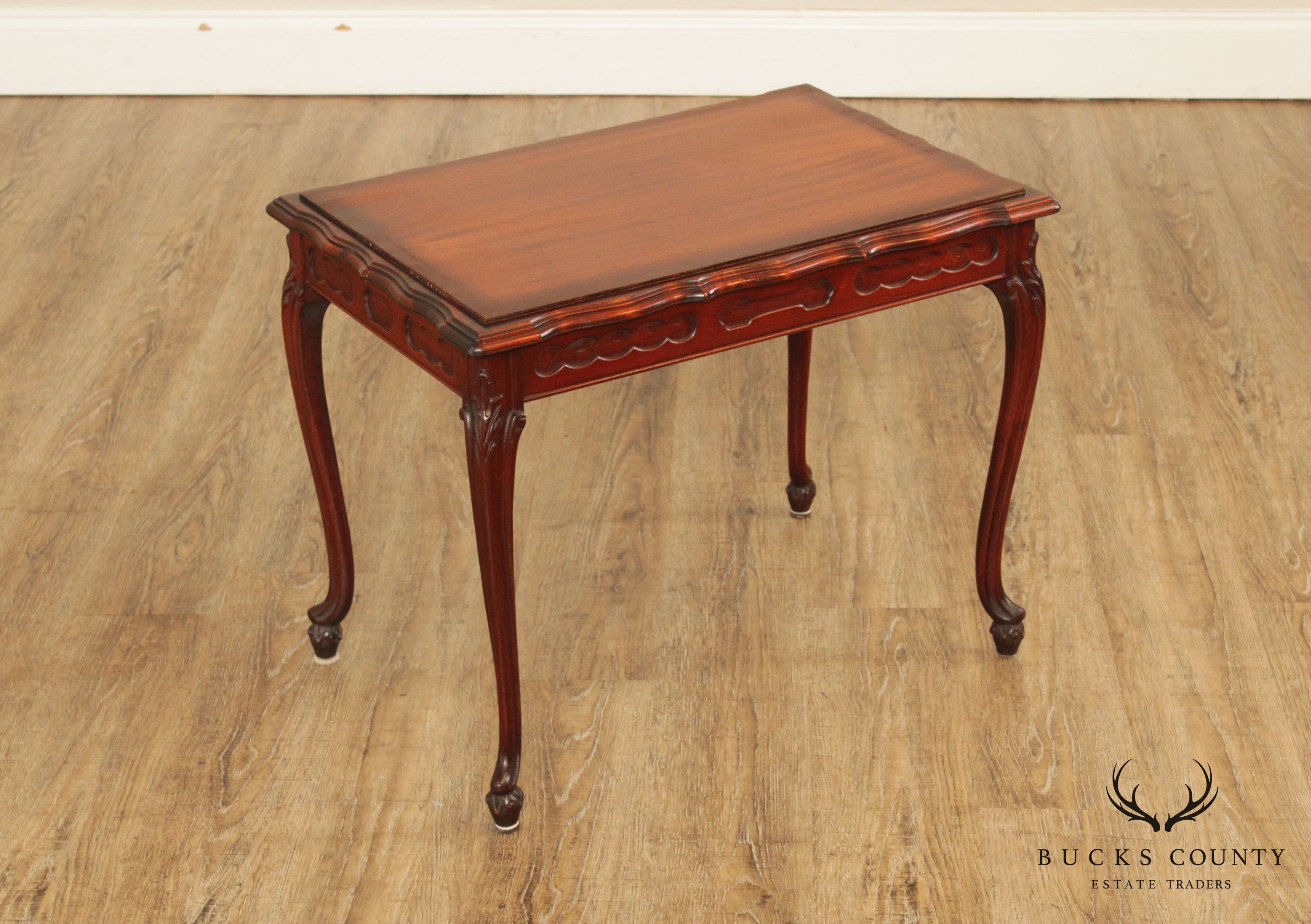 1930 French Style Mahogany Tray Top Coffee Table