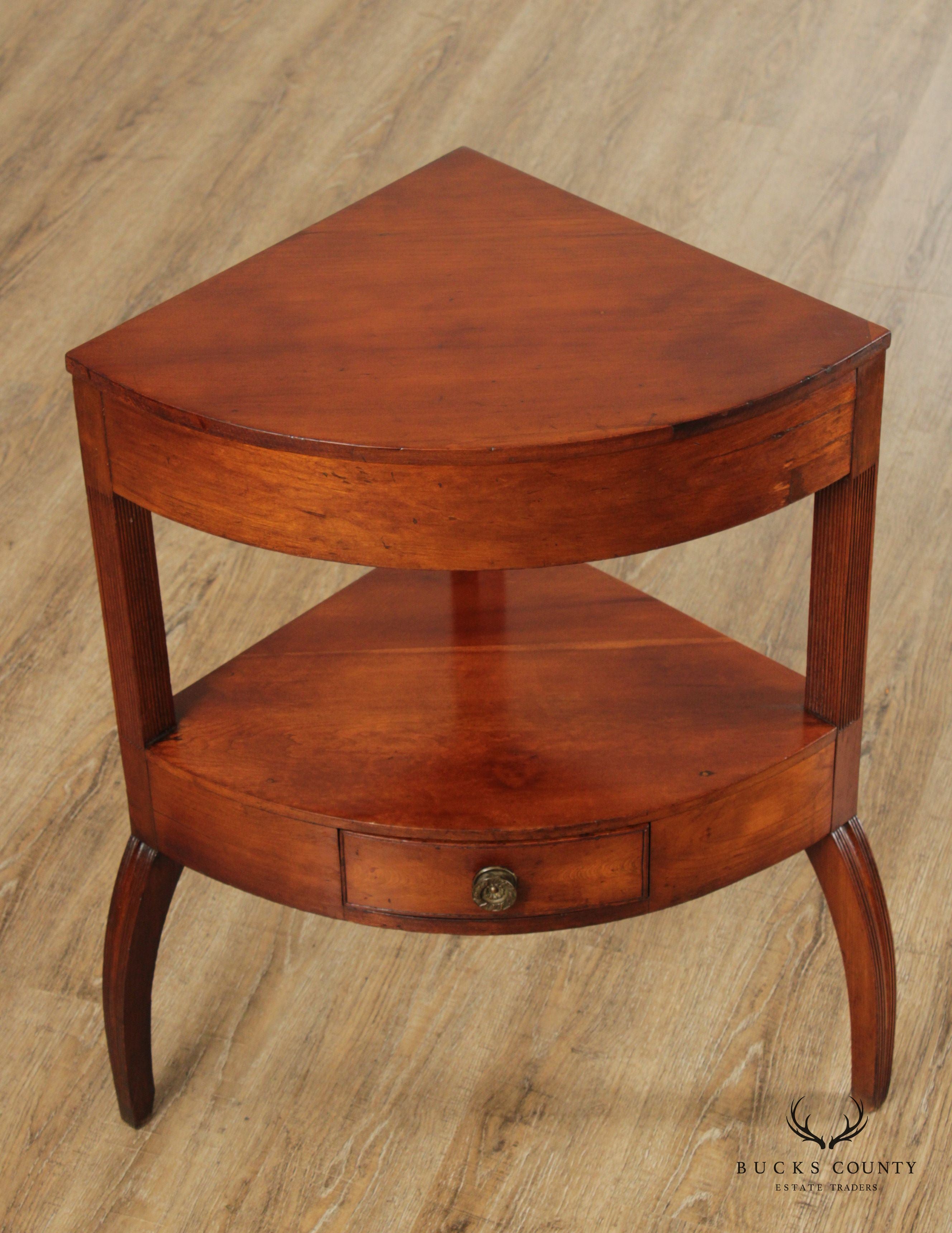 Antique English Regency Style Corner Wash Stand