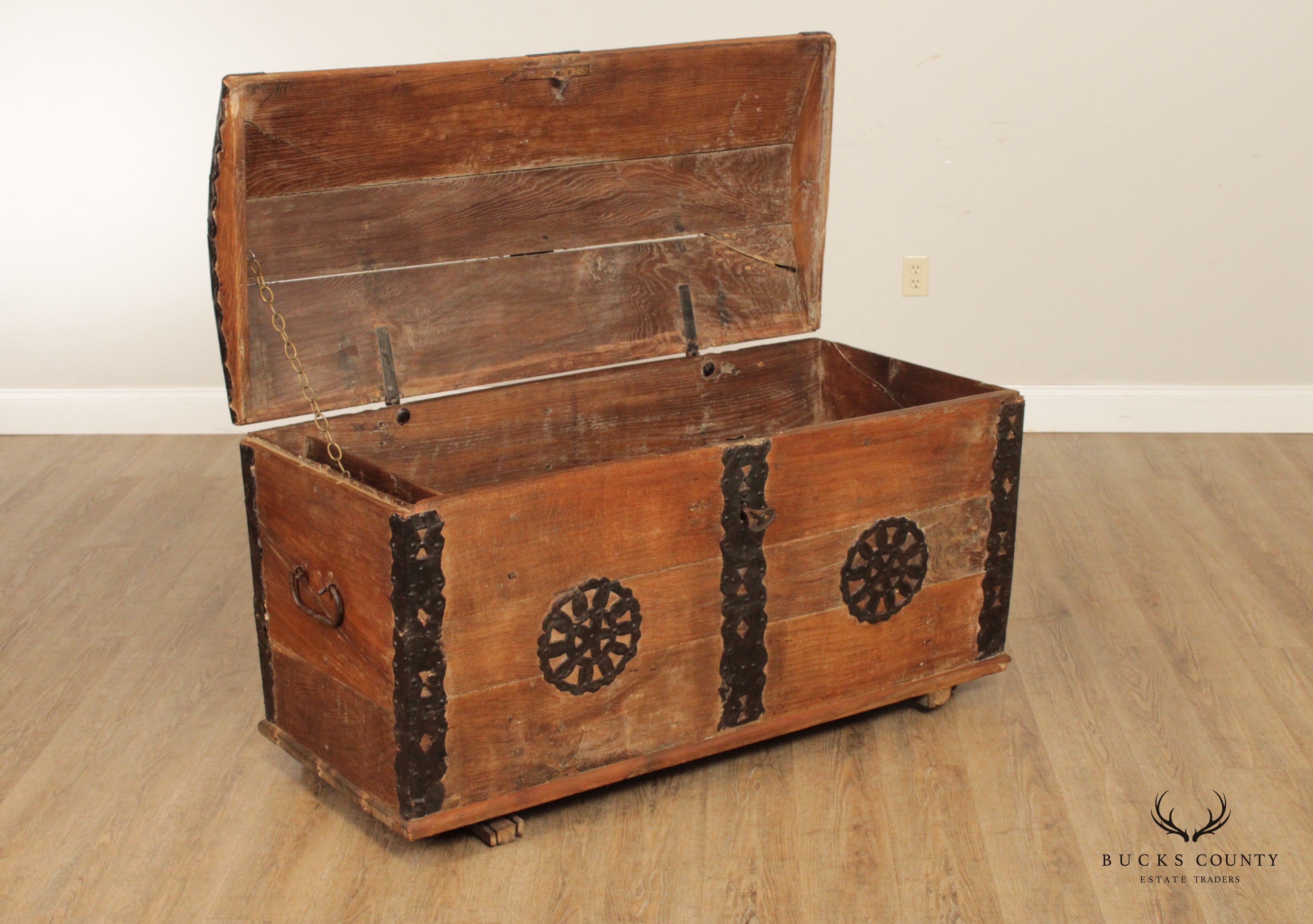 18th Century Antique Teak Blanket Chest or Trunk