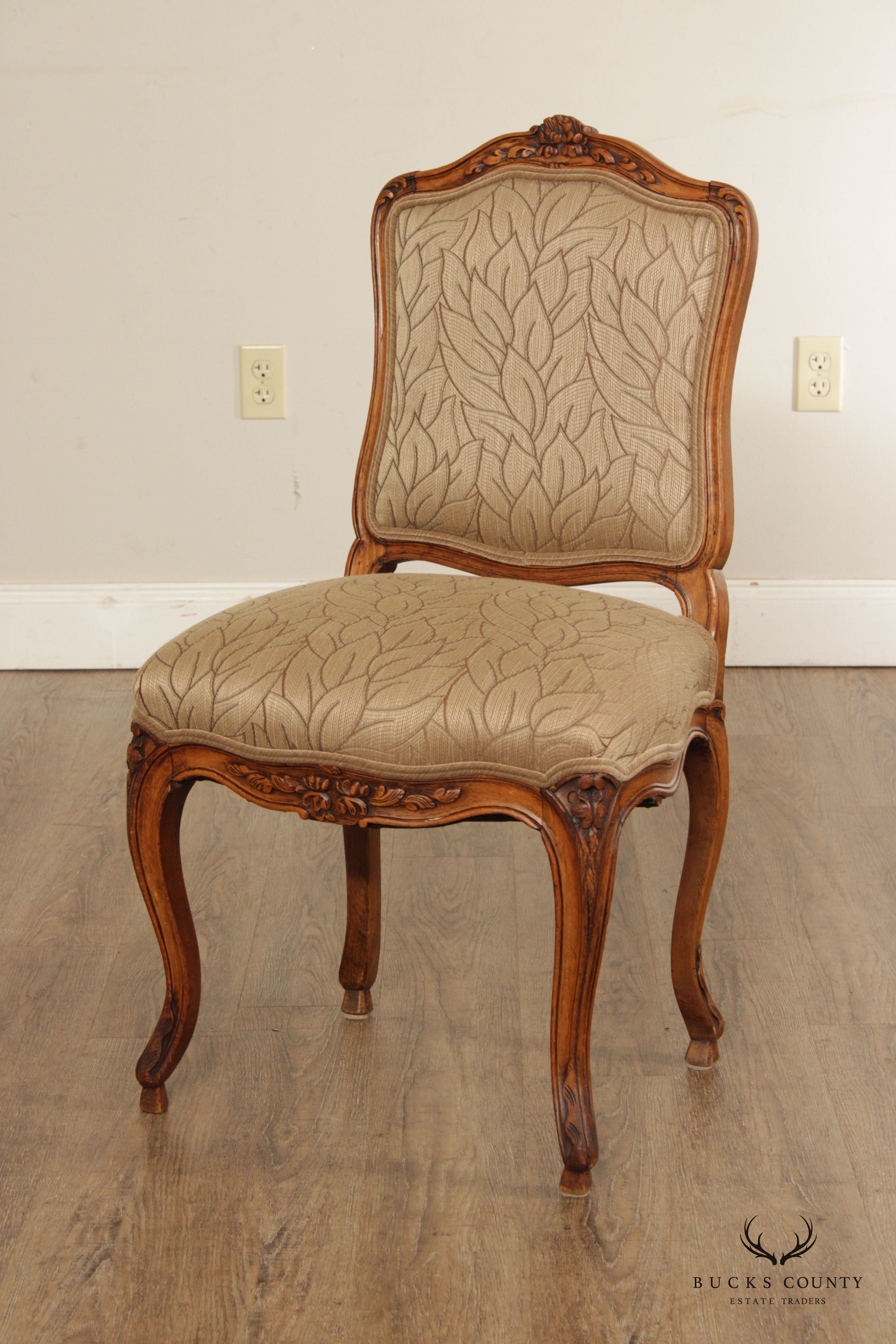 Quality French Louis XV Style Custom Upholstered Side Chair