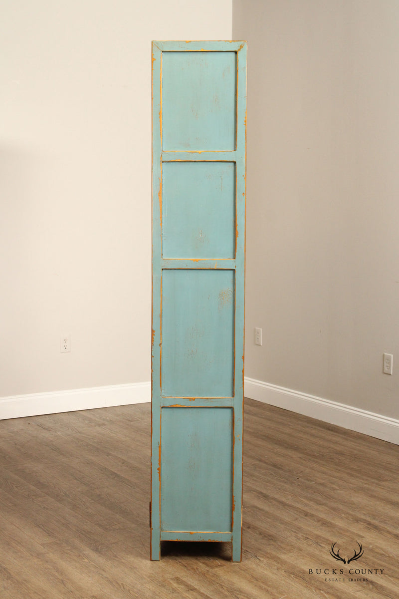 Farmhouse Style Distress Painted Open Cupboard
