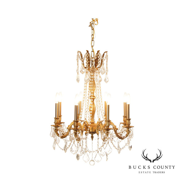 French Empire Style Crystal 8-Light Chandelier