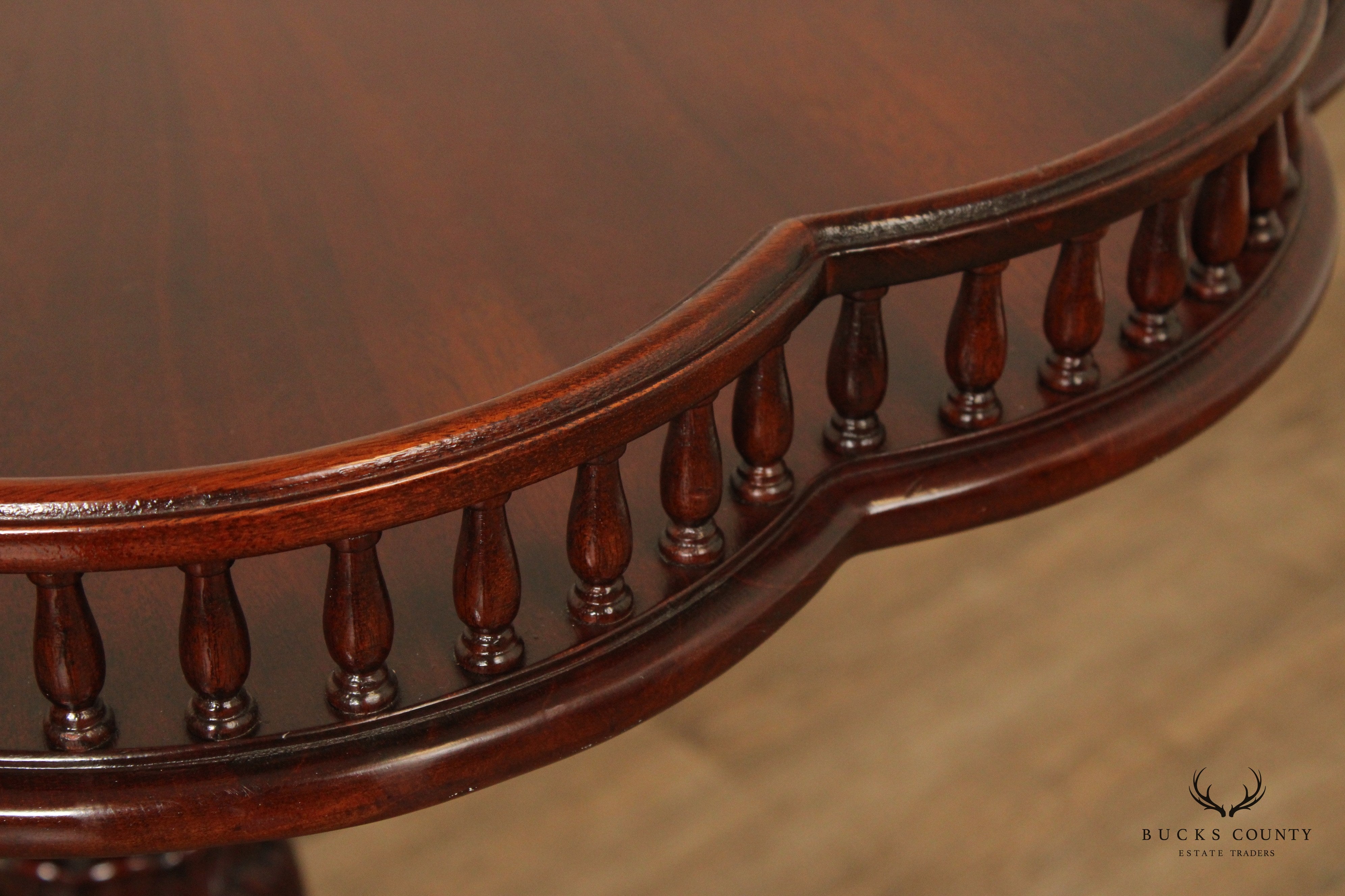 Wellington Hall Carved Mahogany Tea Table