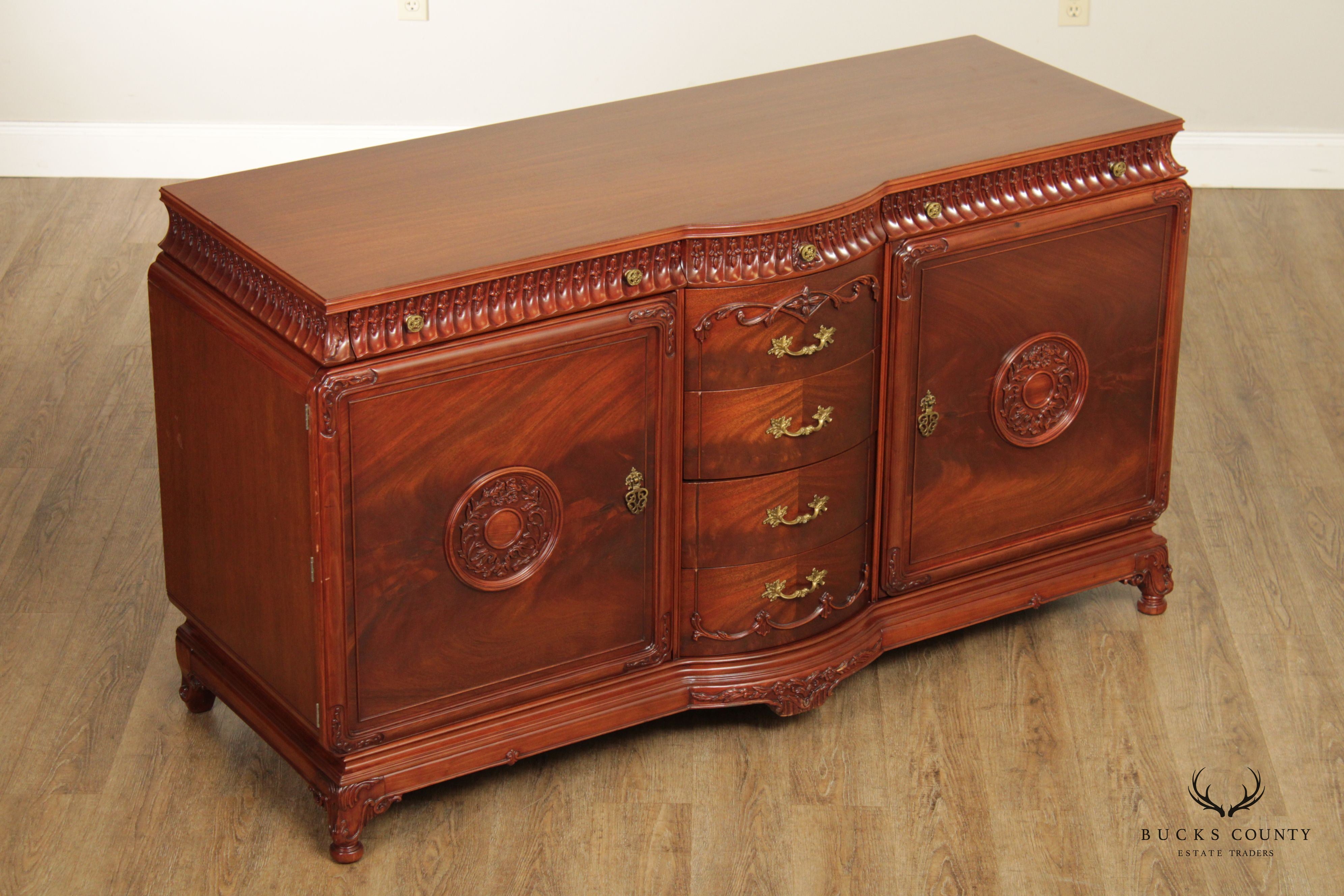 Chinese Chippendale Style Mahogany Chest of Drawers