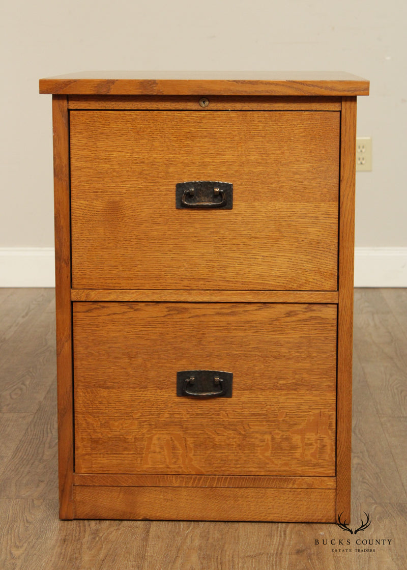 Stickley Mission Collection Solid Oak Two Drawer File Cabinet